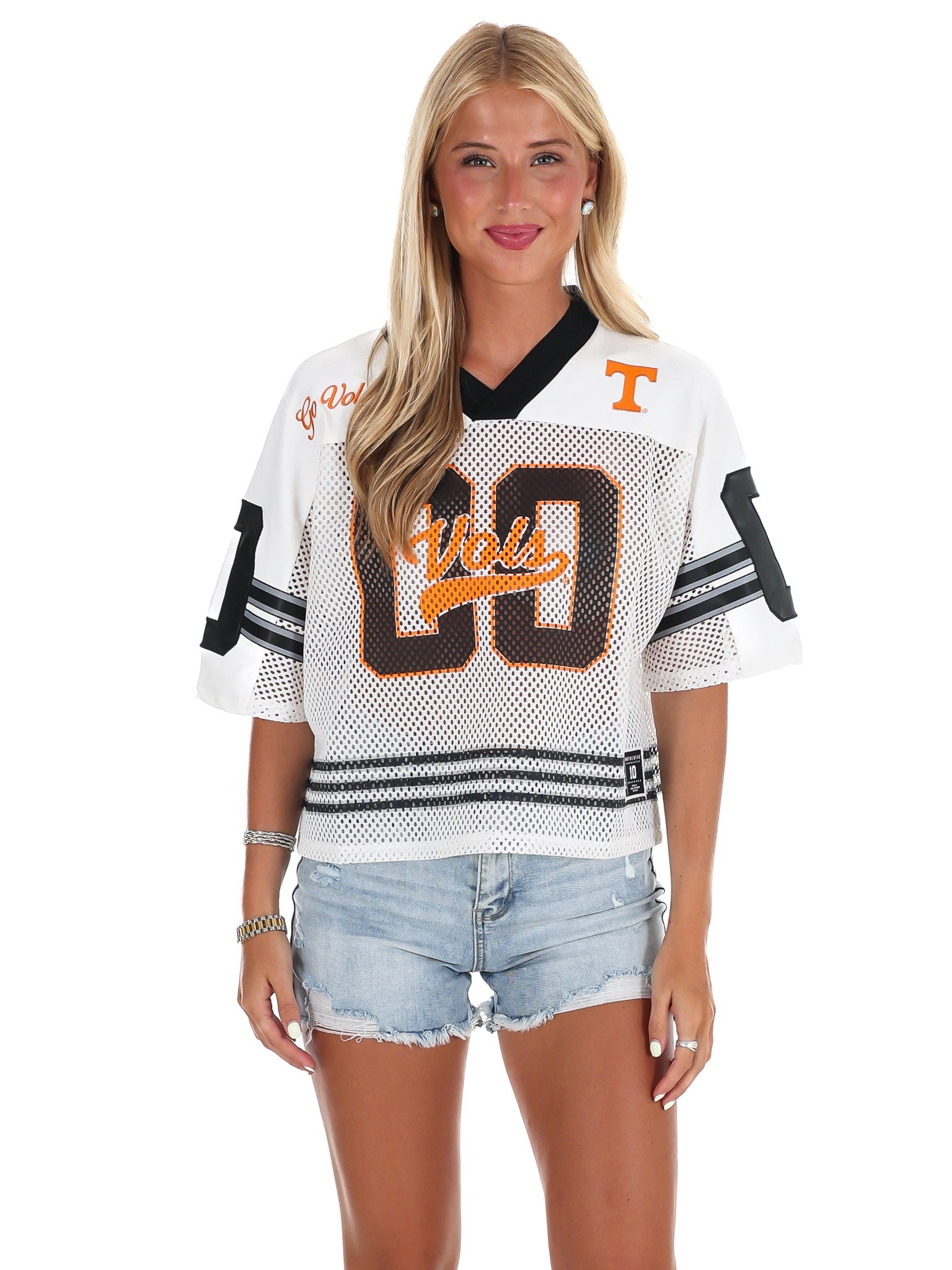 Tennessee Volunteers Midi-Crop Sport Mesh Jersey Top