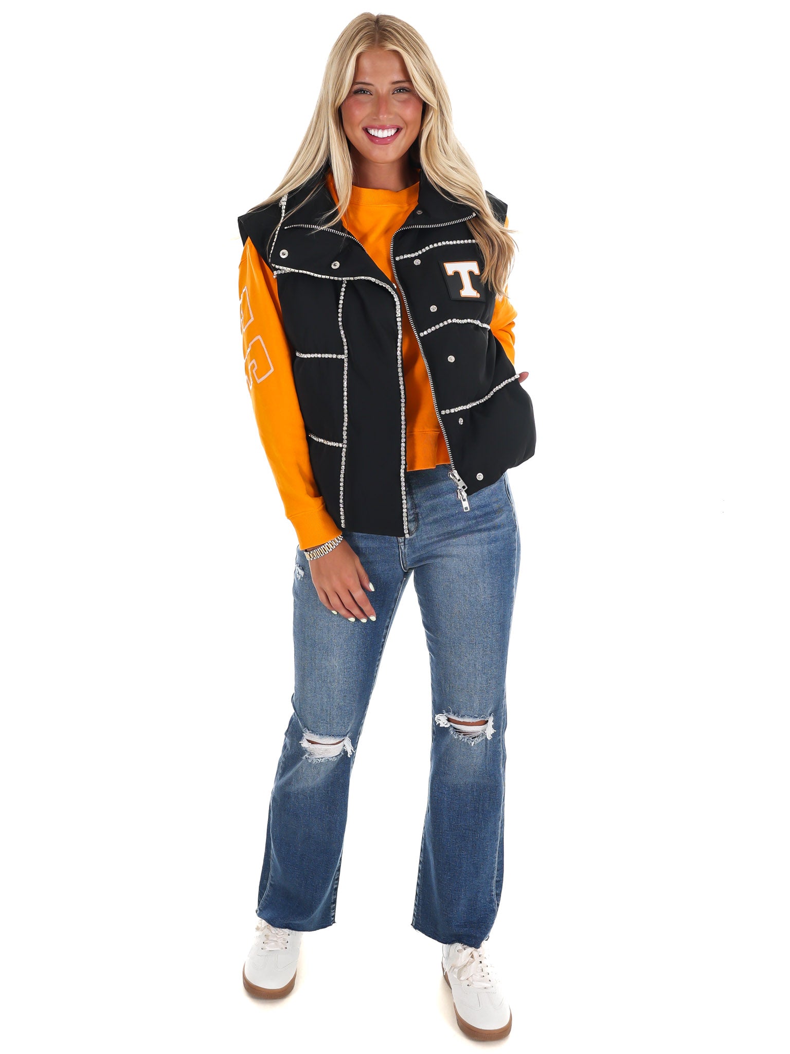 University of Tennessee Rhinestone Puffer Vest