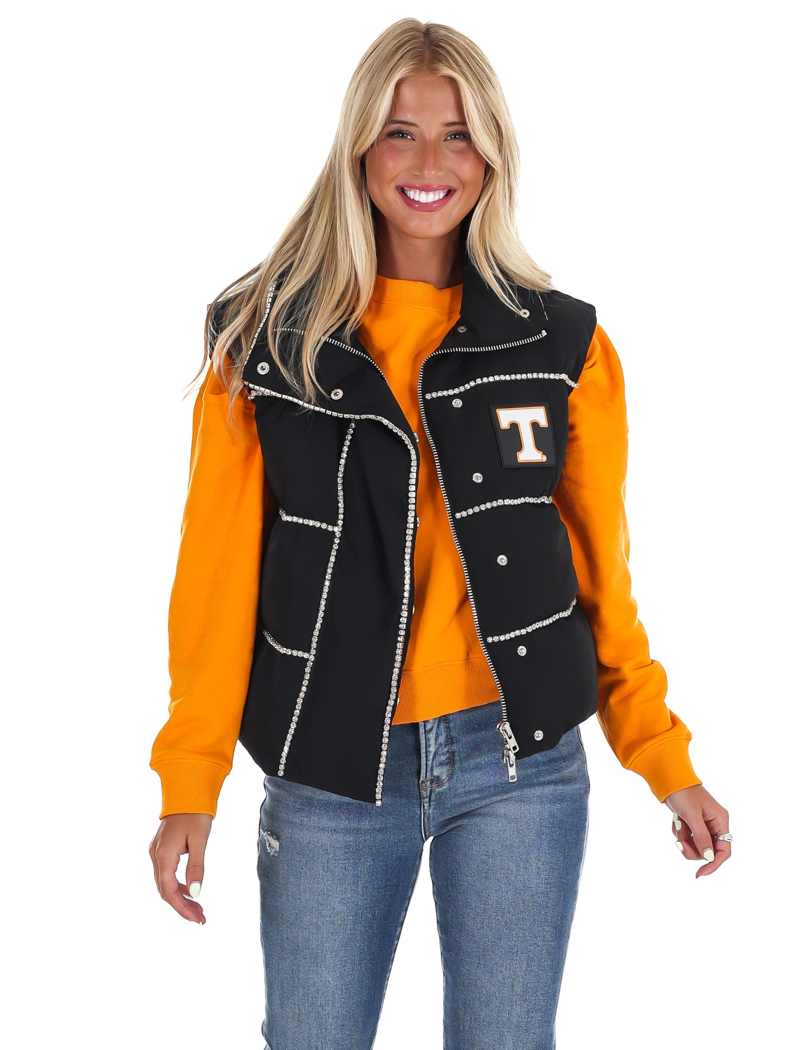 University of Tennessee Rhinestone Puffer Vest