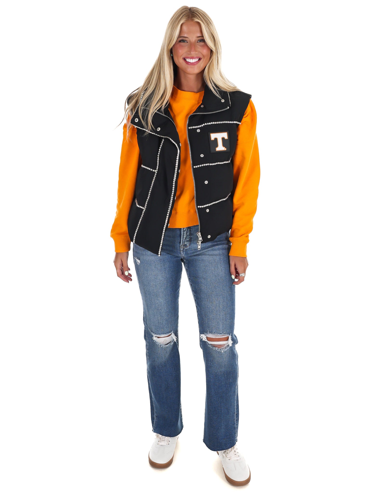 University of Tennessee Rhinestone Puffer Vest