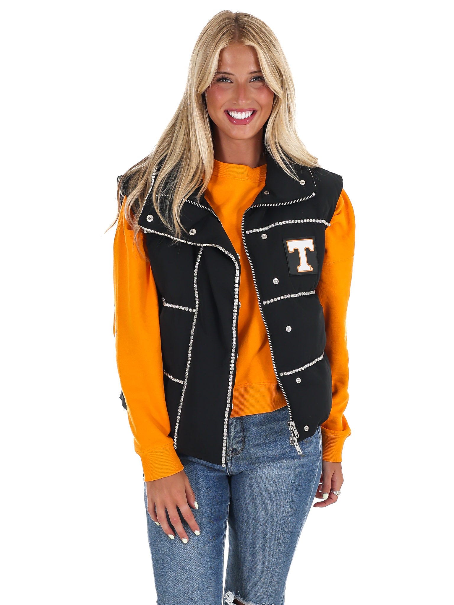 University of Tennessee Rhinestone Puffer Vest