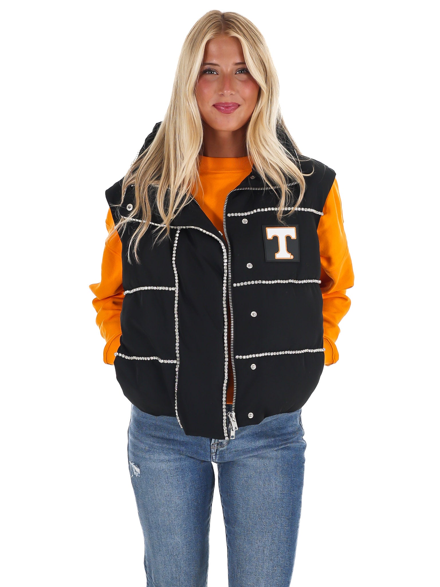 University of Tennessee Rhinestone Puffer Vest