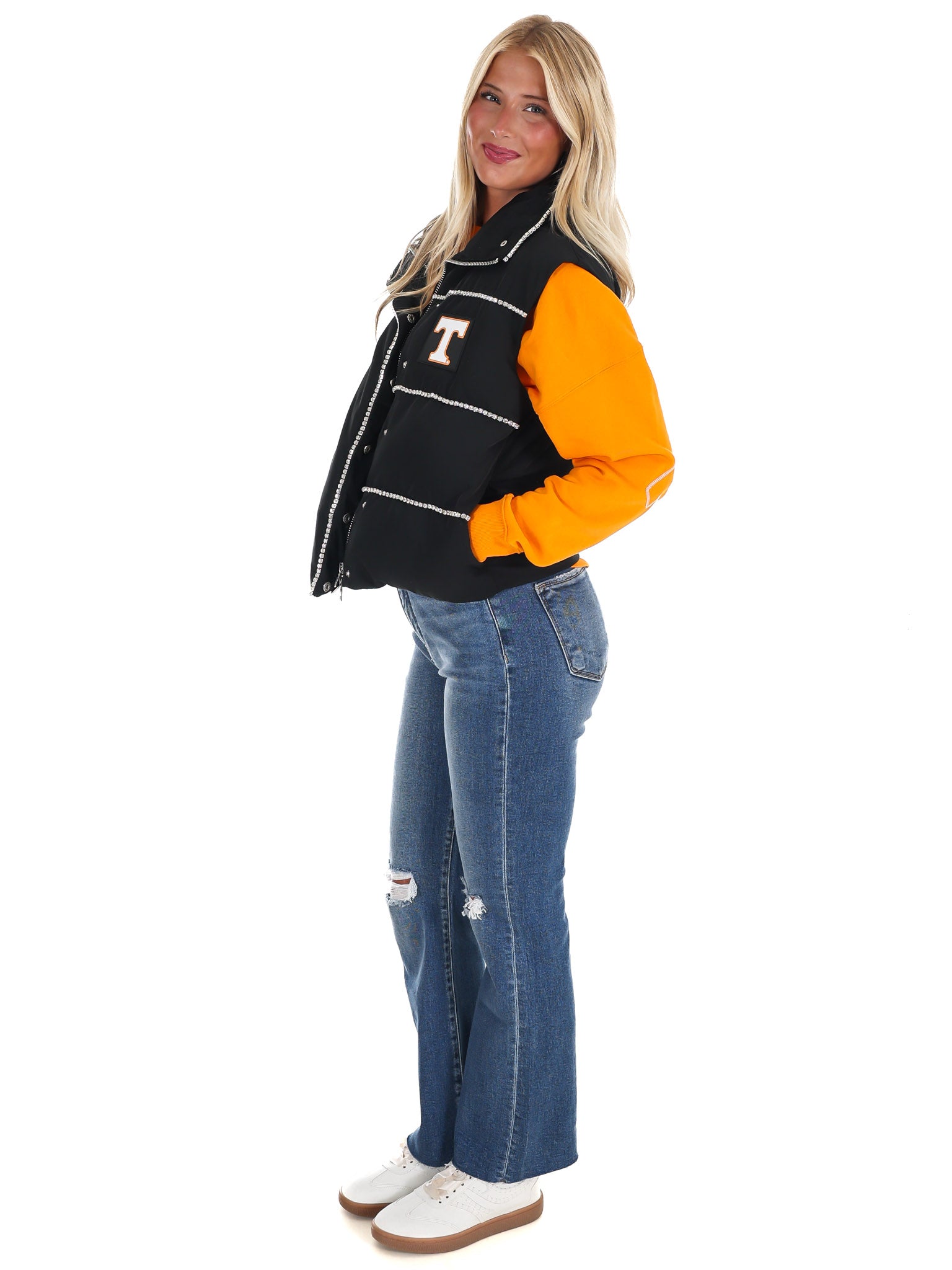 University of Tennessee Rhinestone Puffer Vest