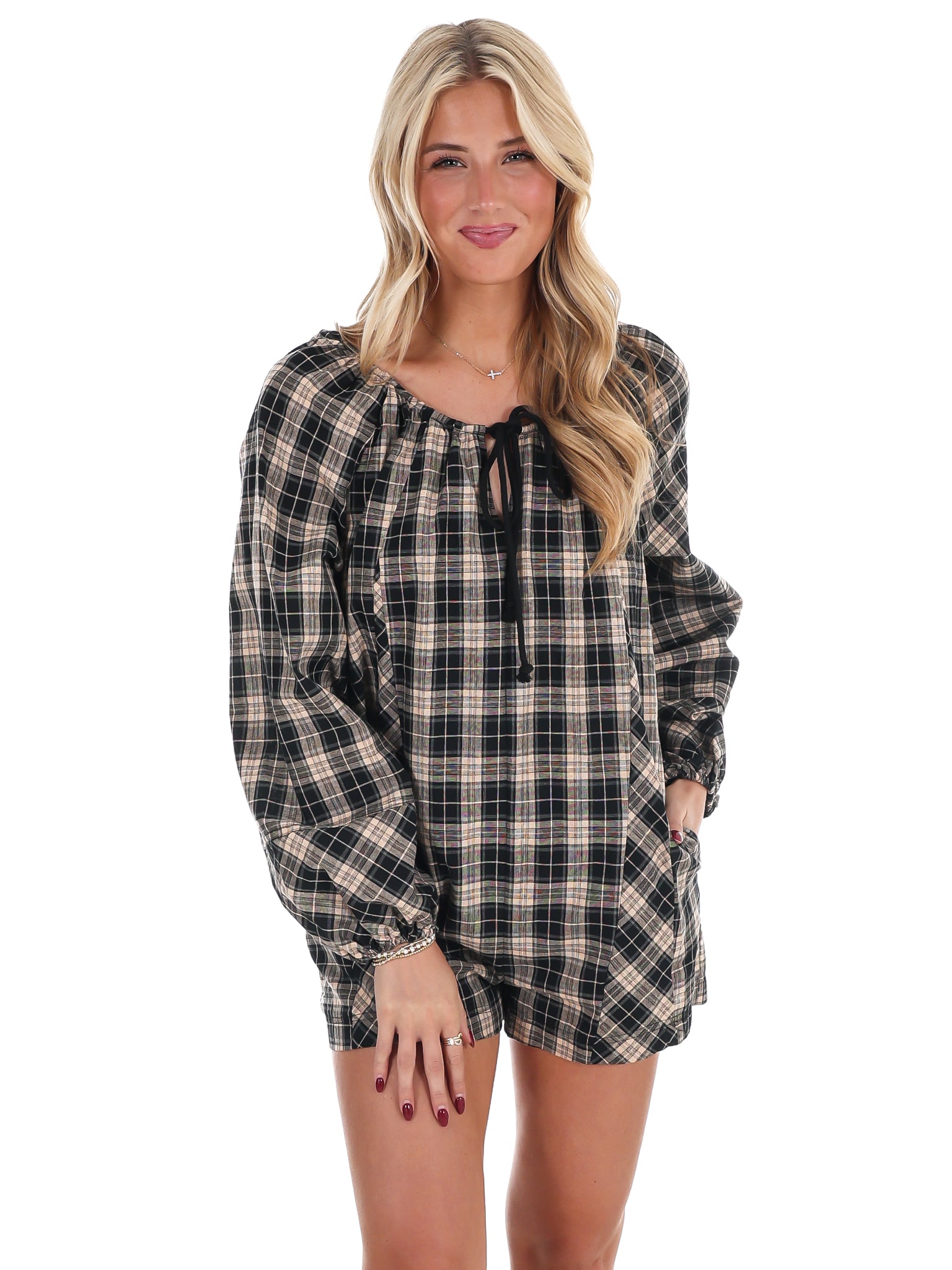 Plaid About You Romper