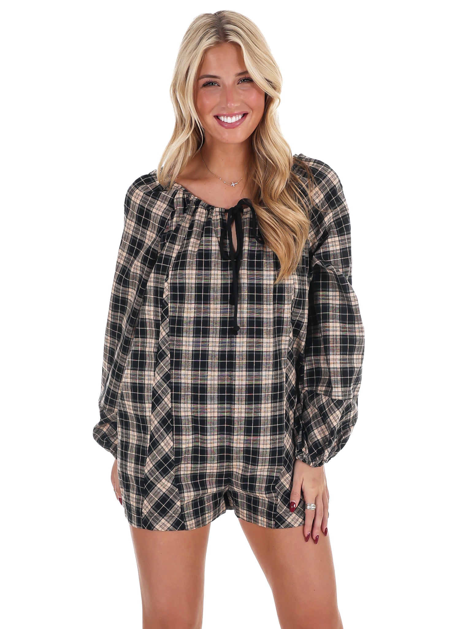 Plaid About You Romper