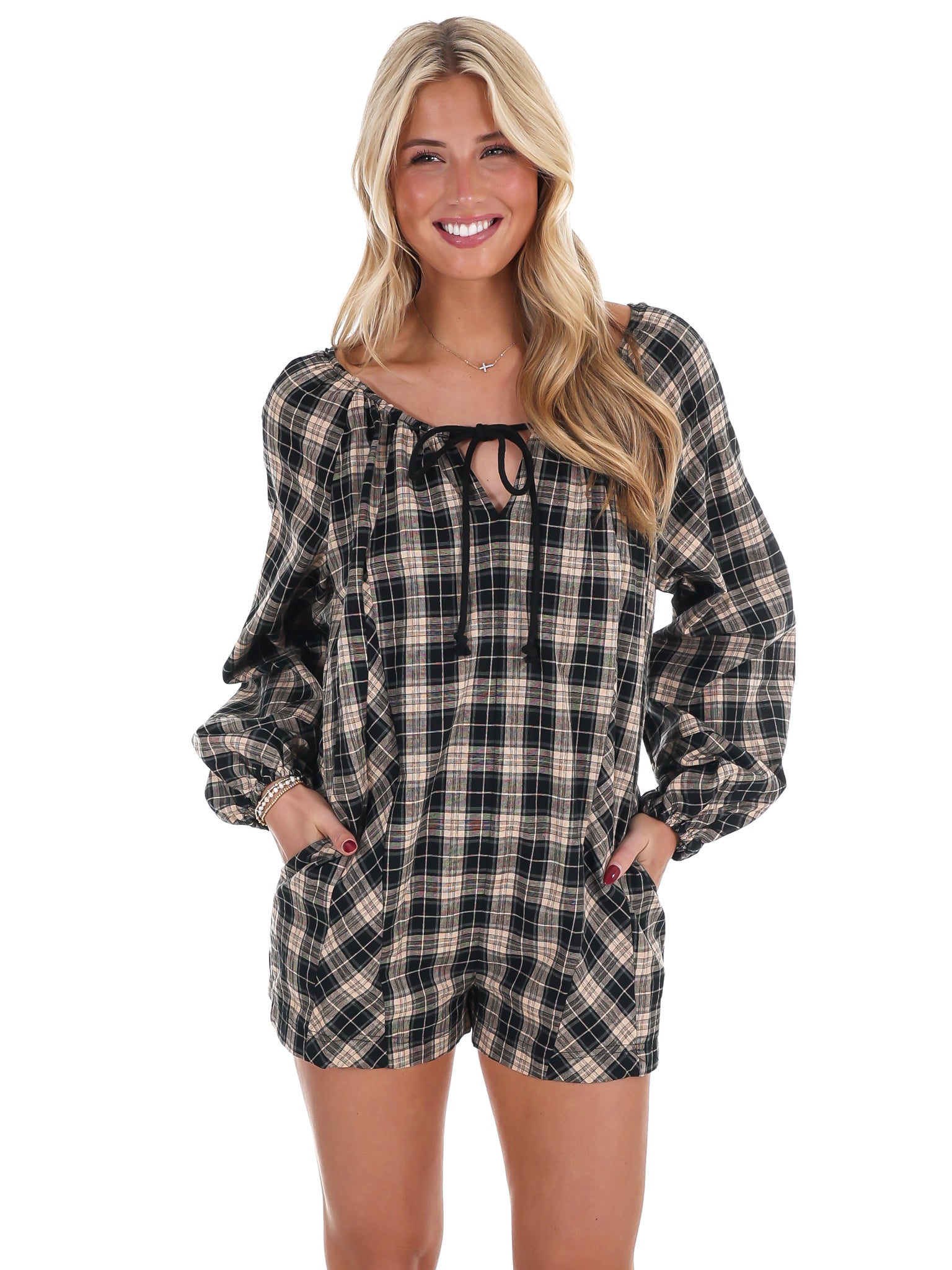Plaid About You Romper