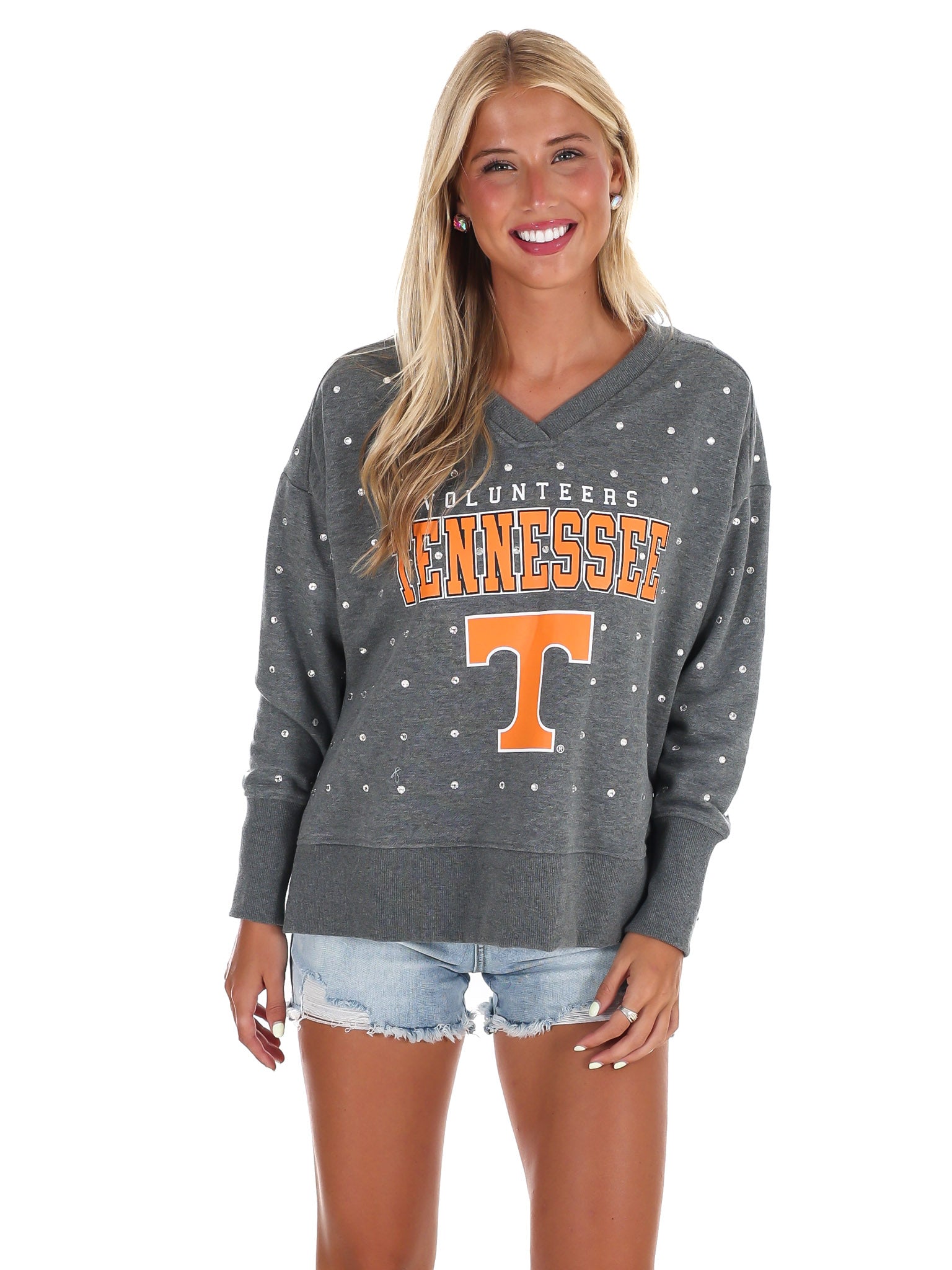 University of Tennessee Pullover with Rhinestones