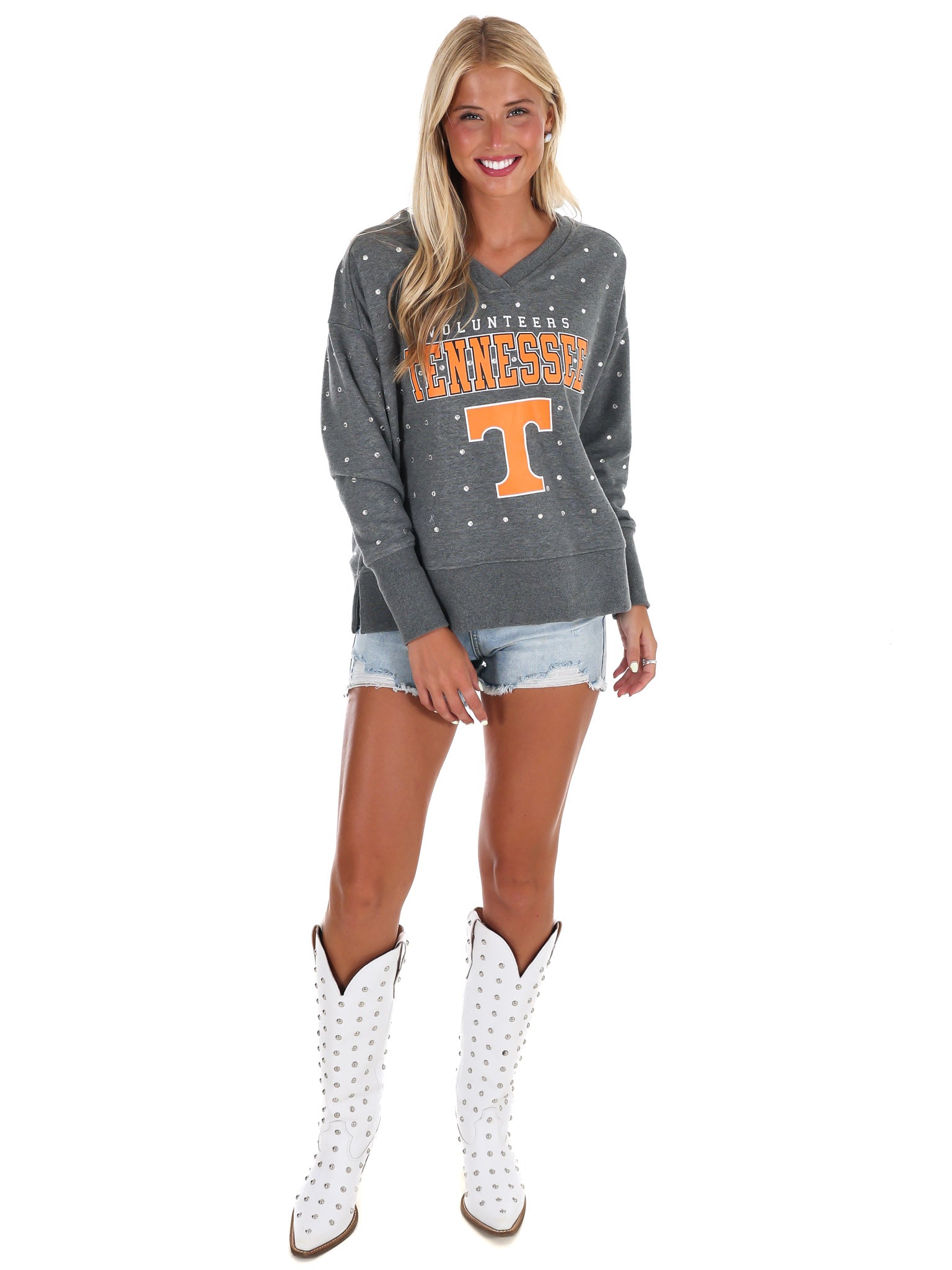 University of Tennessee Pullover with Rhinestones