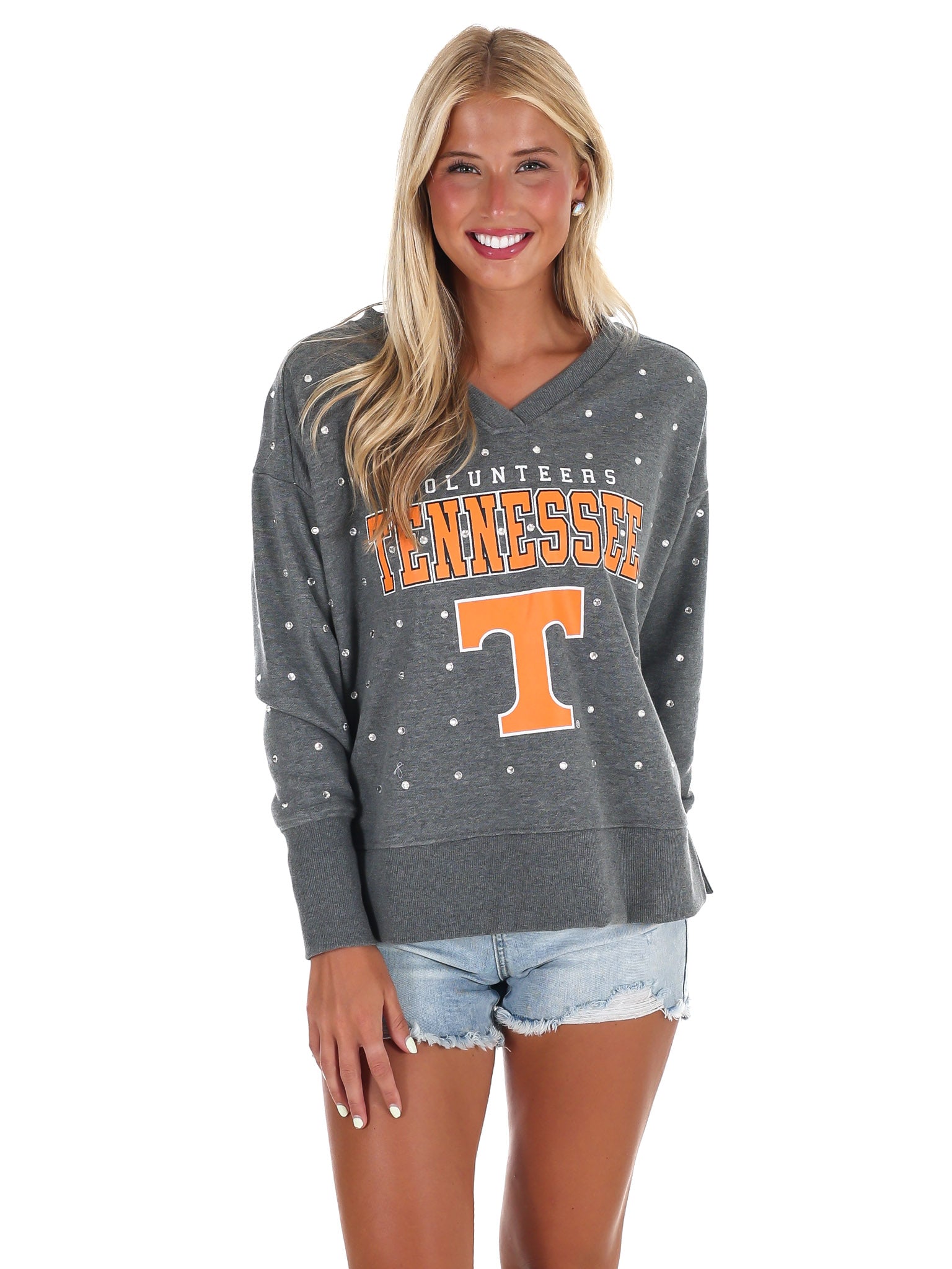 University of Tennessee Pullover with Rhinestones