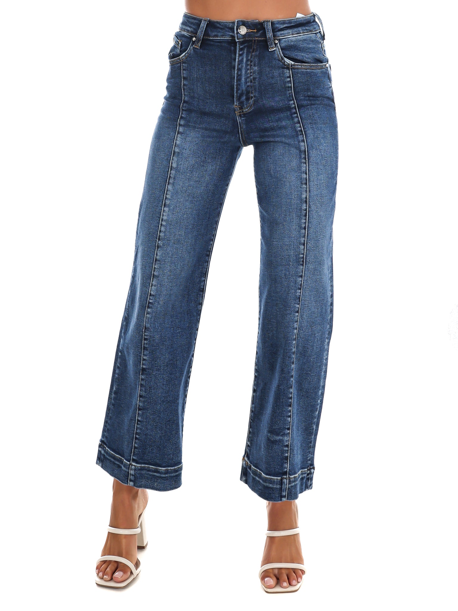 Nightfall High Rise Wide Ankle Jeans