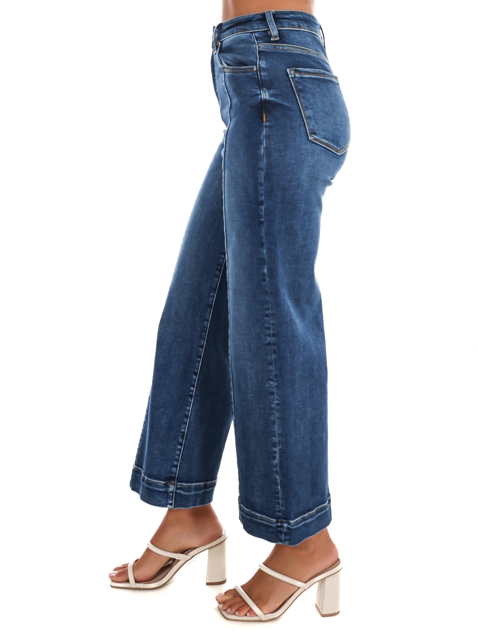 Nightfall High Rise Wide Ankle Jeans