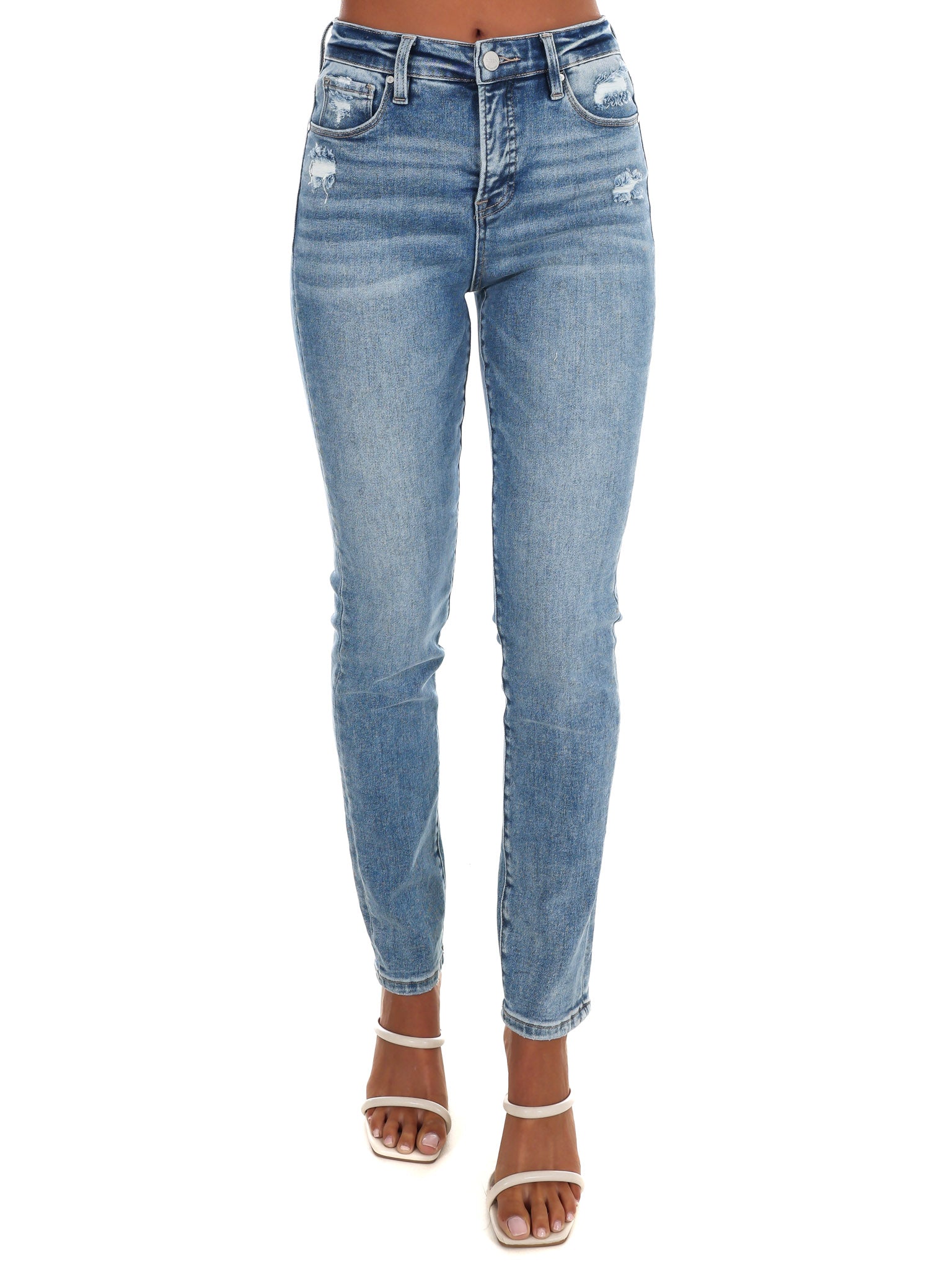Wherever We Go Tummy Control Ankle Skinny Jeans