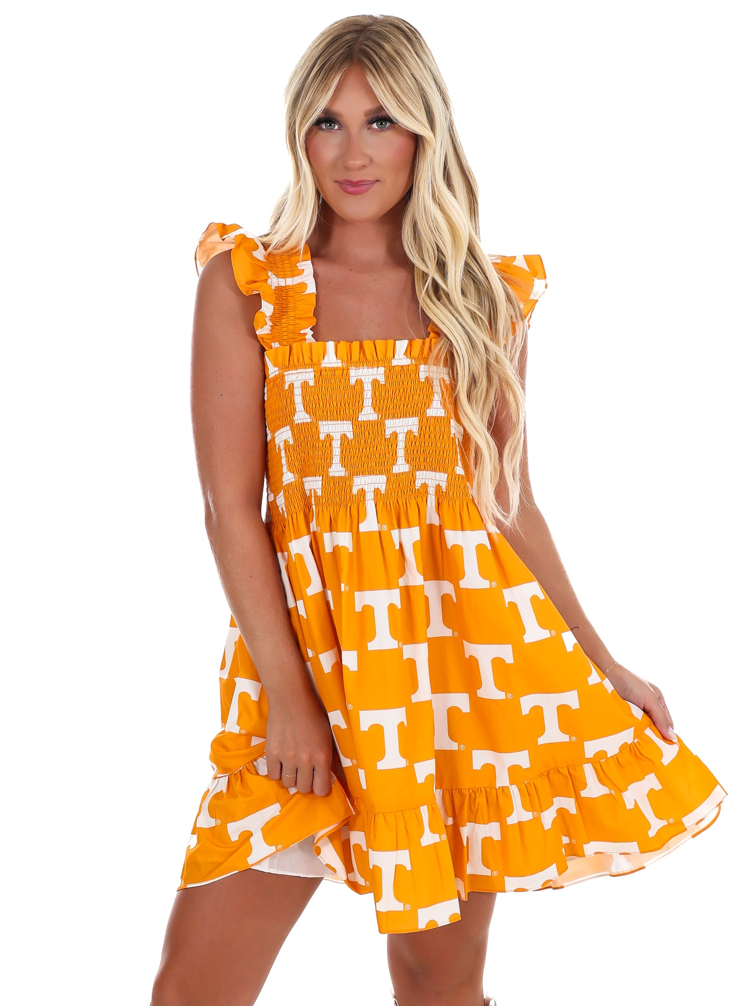 The University of Tennessee Poplin Smocked Dress