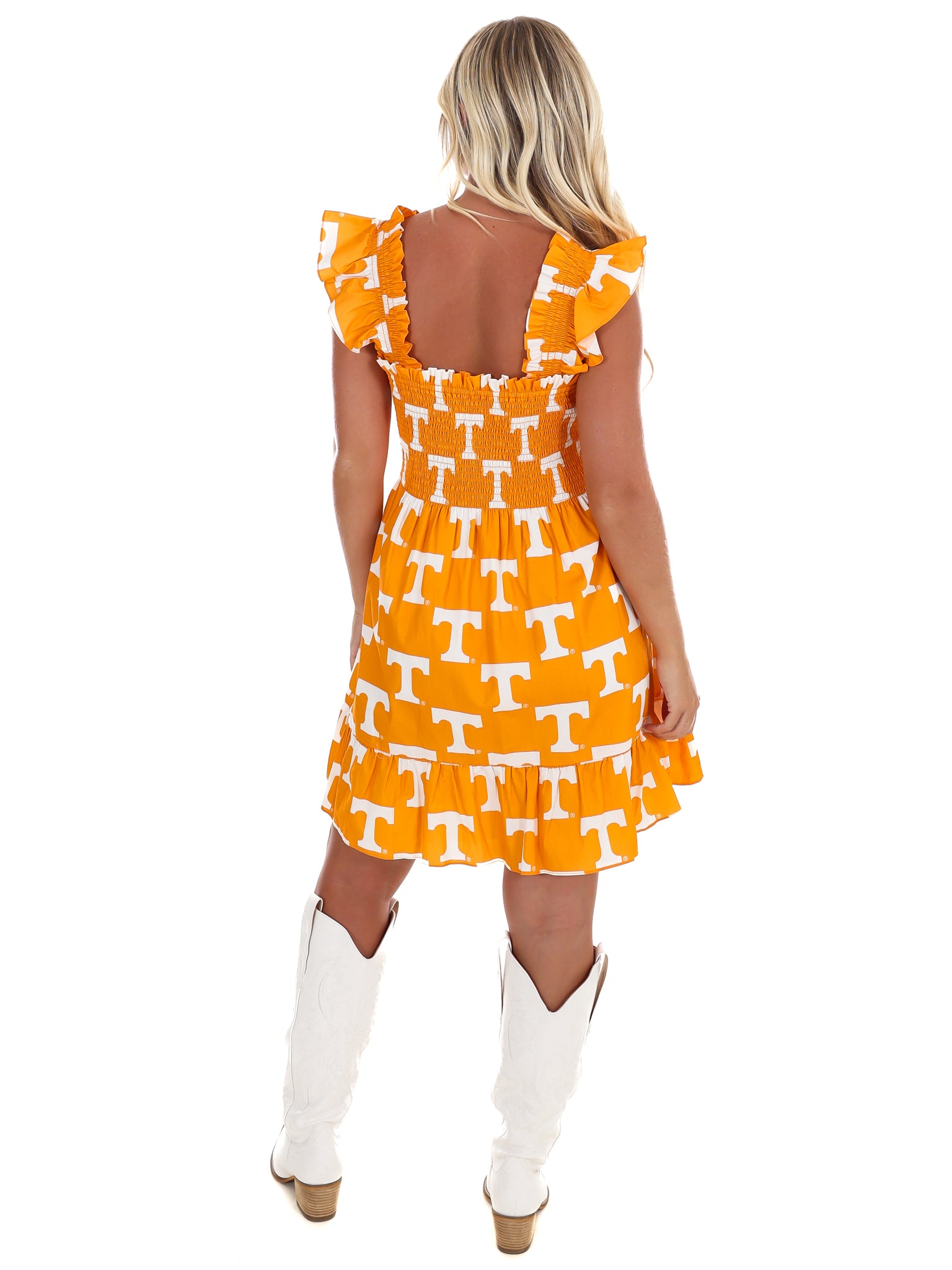 The University of Tennessee Poplin Smocked Dress