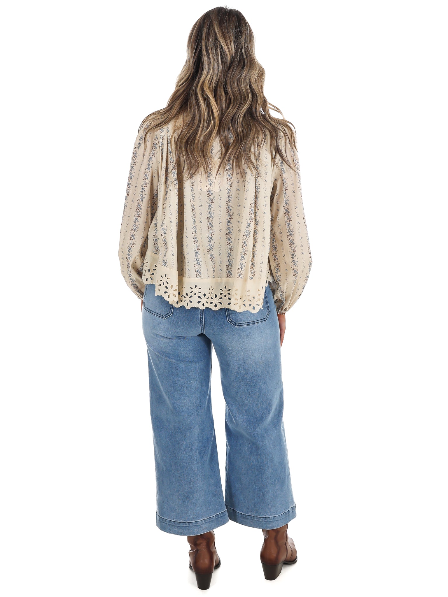 Floral Fields Lace Trim Top