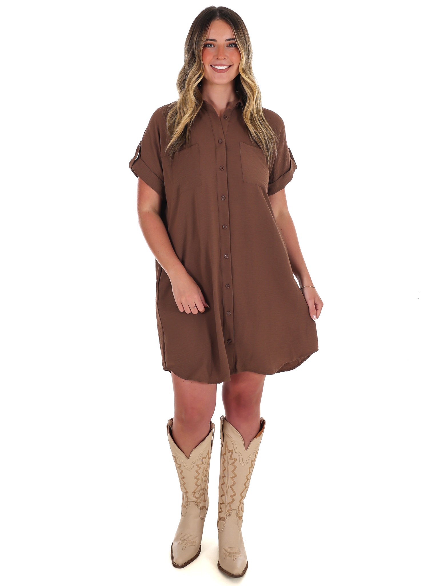 All the Reason Button Up Shirt Dress