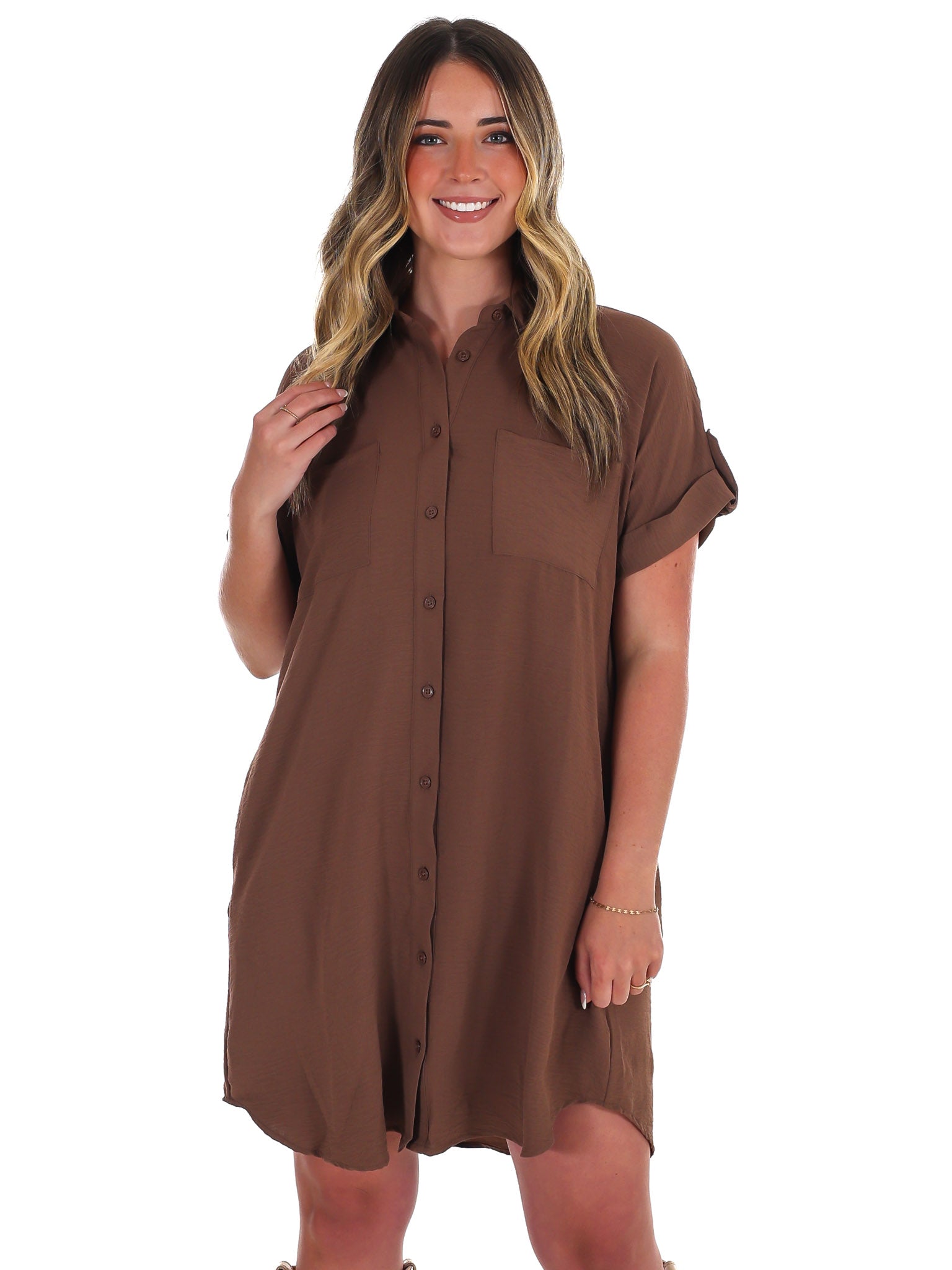 All the Reason Button Up Shirt Dress