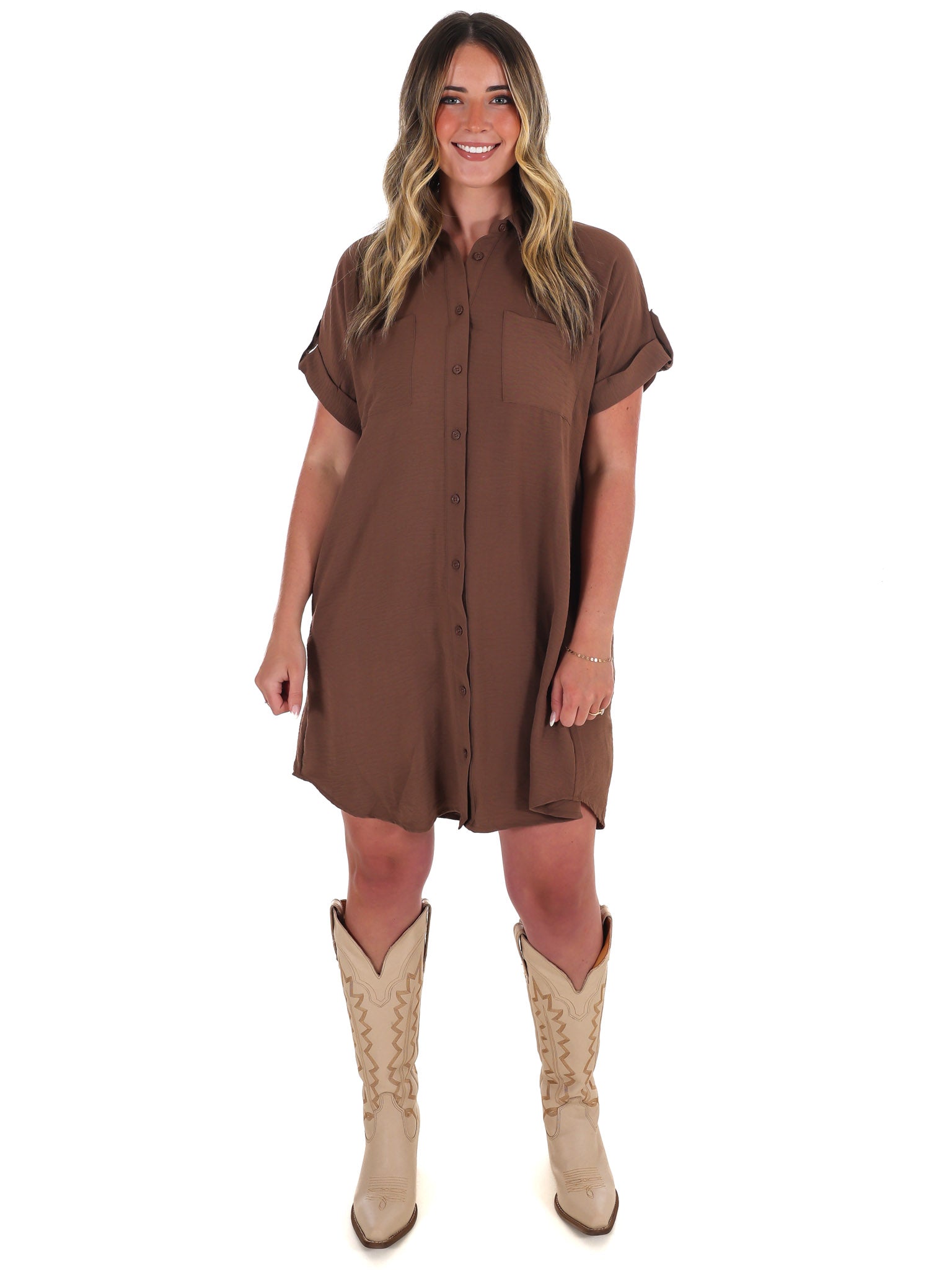 All the Reason Button Up Shirt Dress