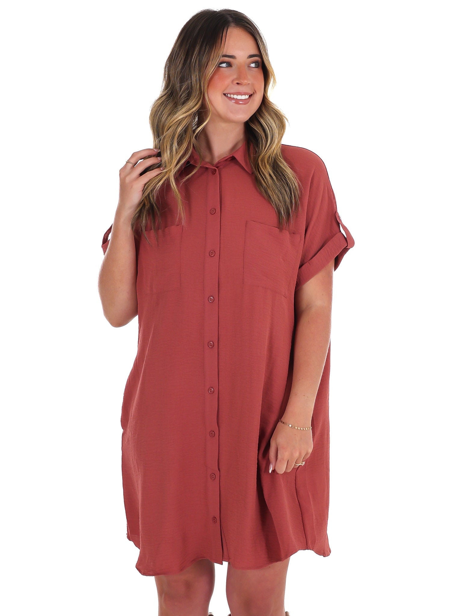 All the Reason Button Up Shirt Dress