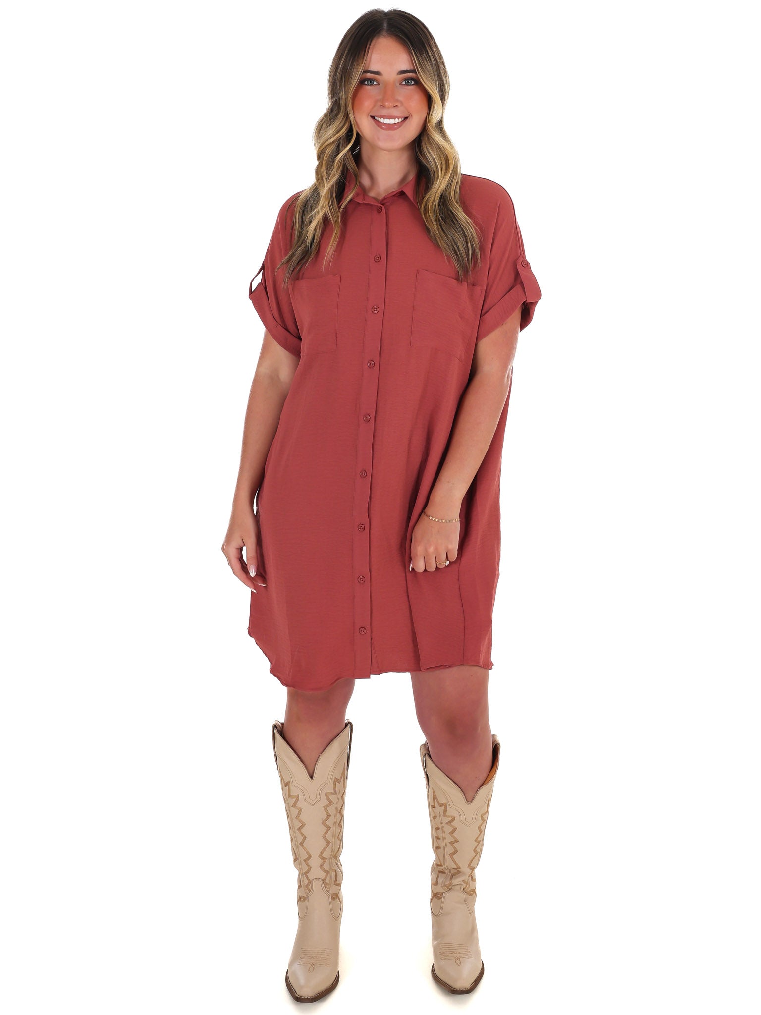 All the Reason Button Up Shirt Dress