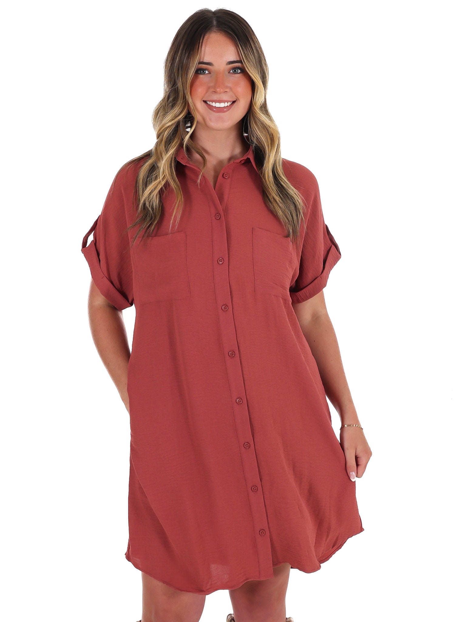 All the Reason Button Up Shirt Dress