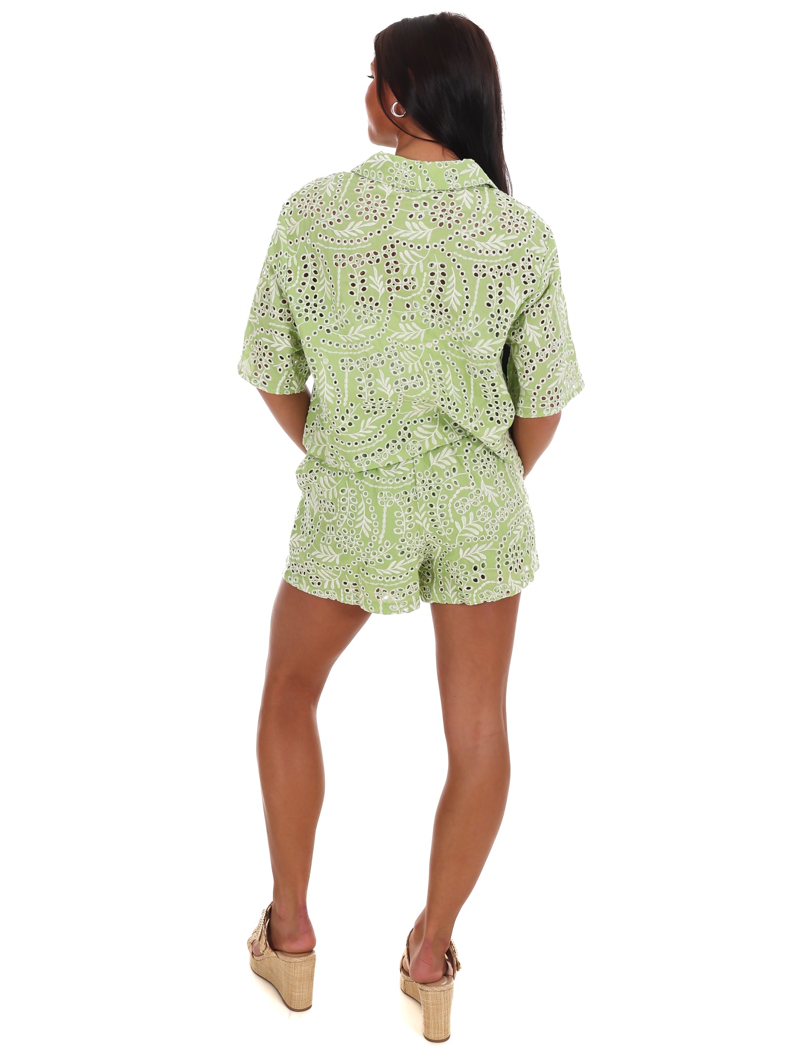 Summer Lace Eyelet Two Piece Set