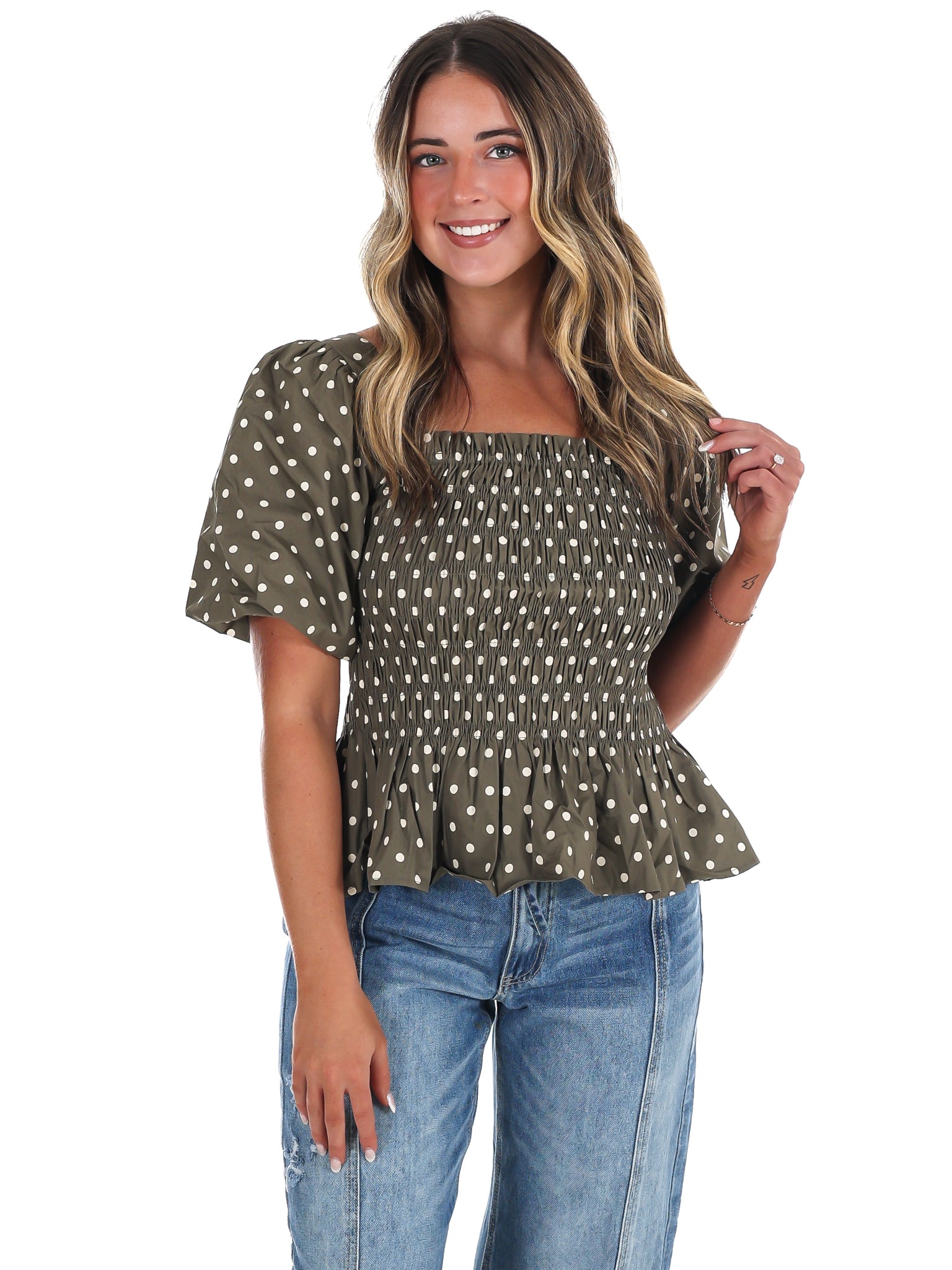 Connect the Dots Peplum Top