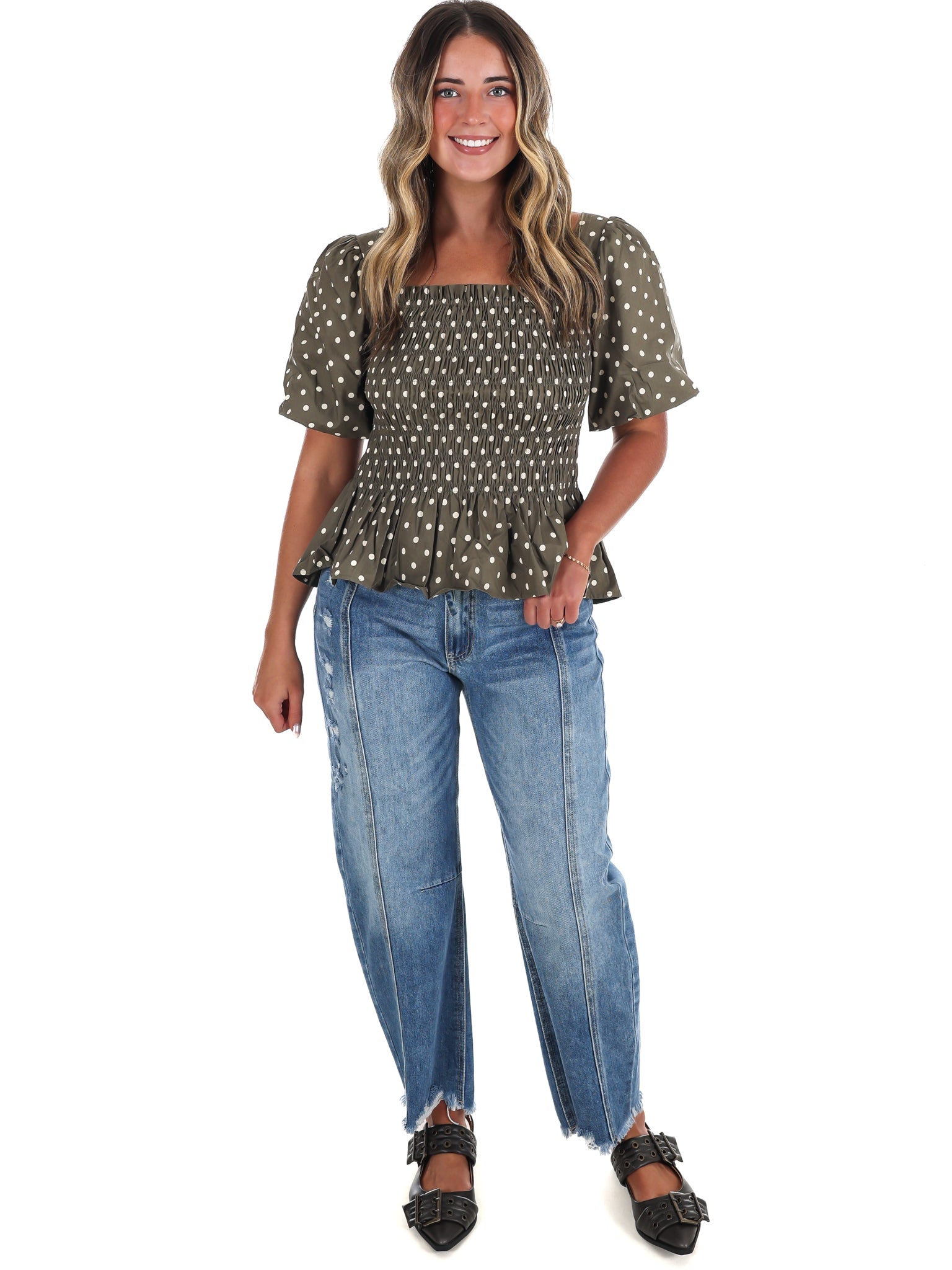 Connect the Dots Peplum Top
