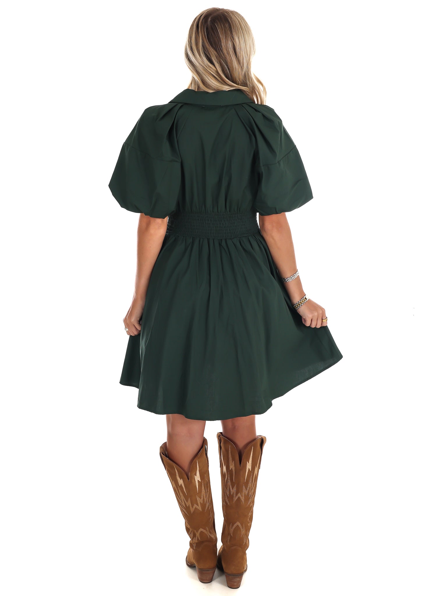 Whispering Pines Zip Mini Dress