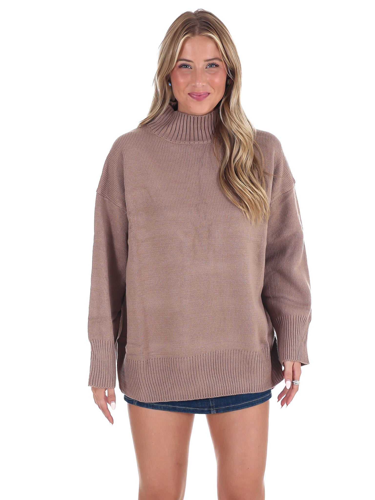 Maple Lane Mock Neck Sweater