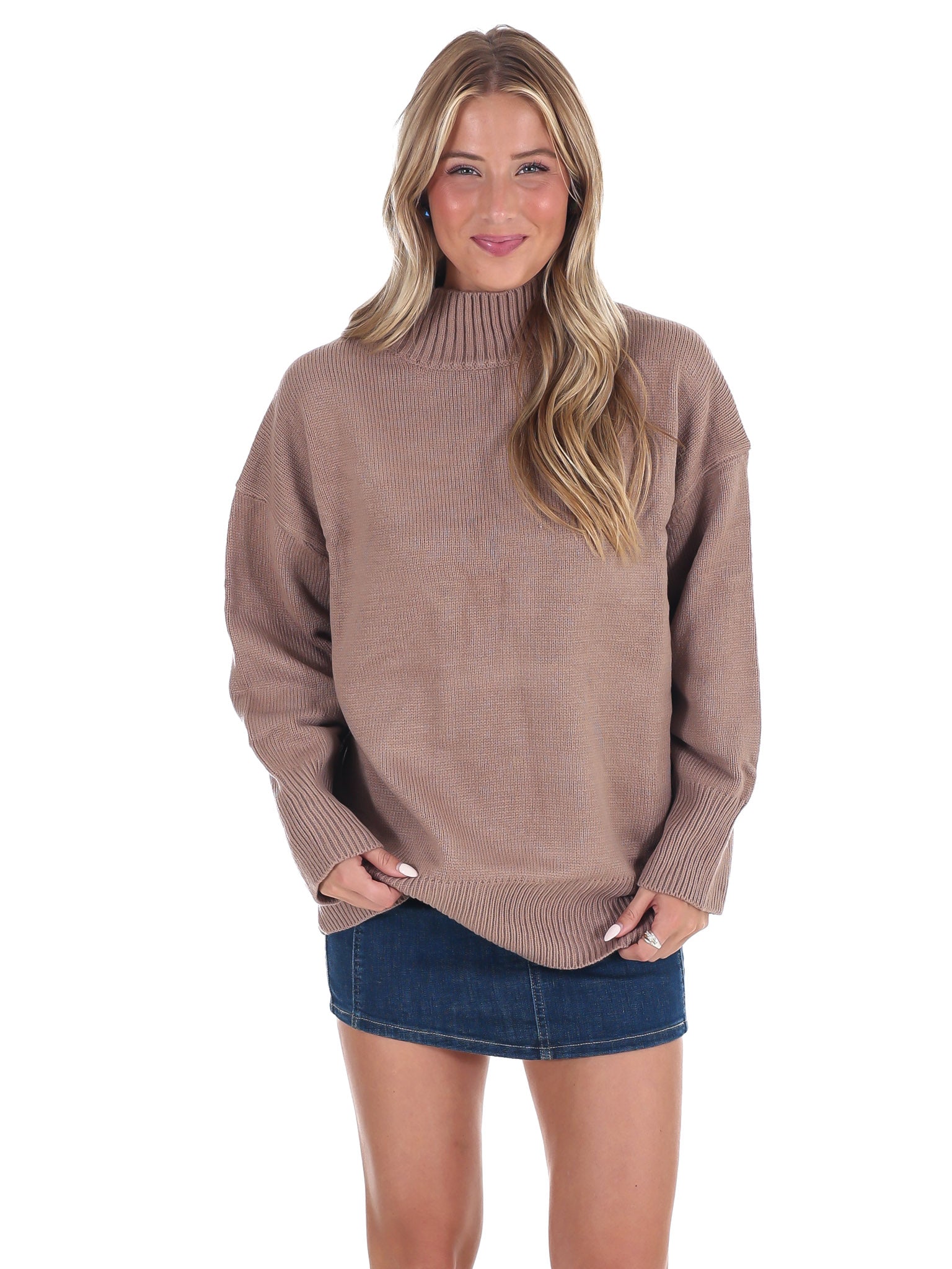 Maple Lane Mock Neck Sweater