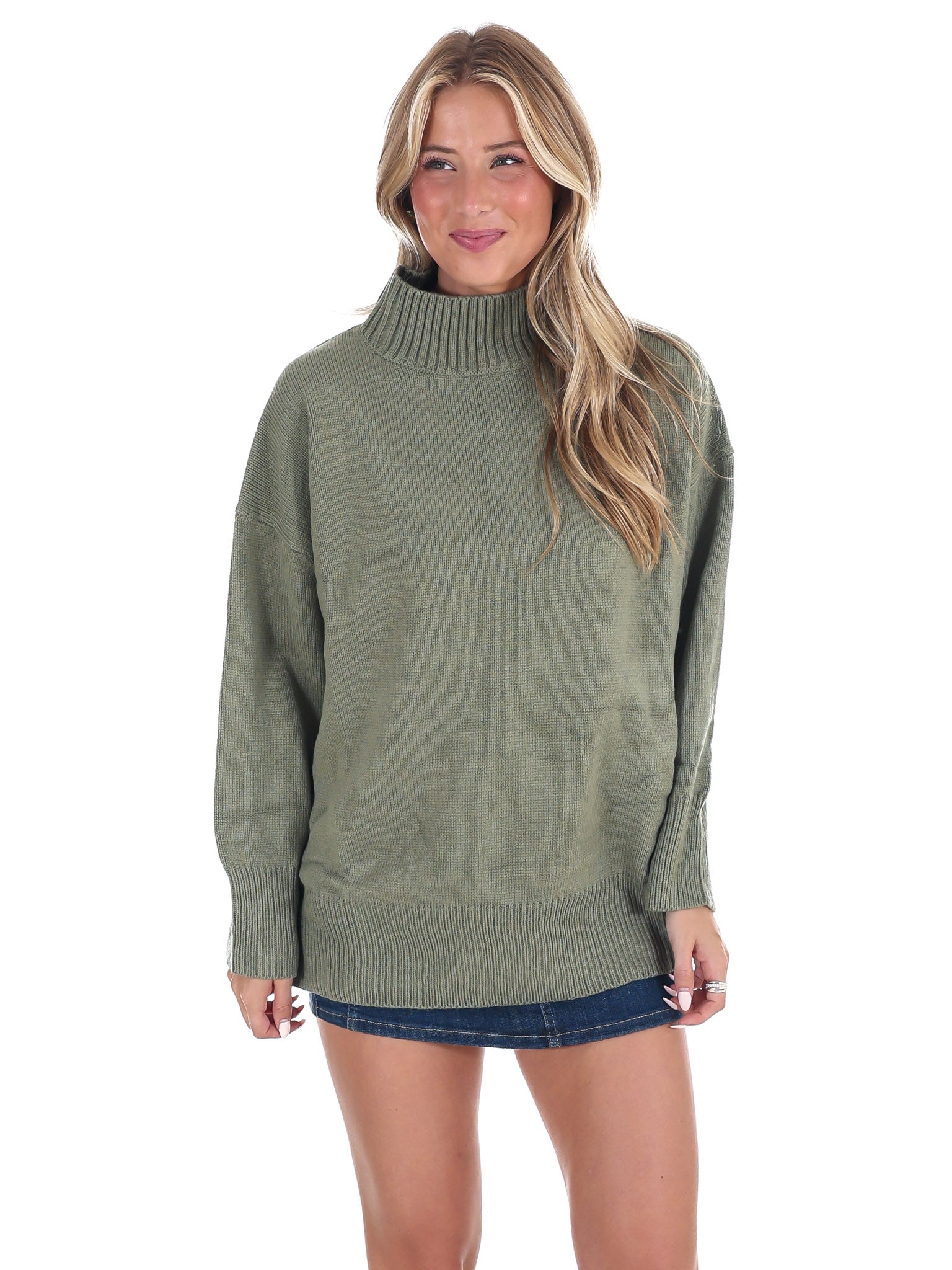 Maple Lane Mock Neck Sweater