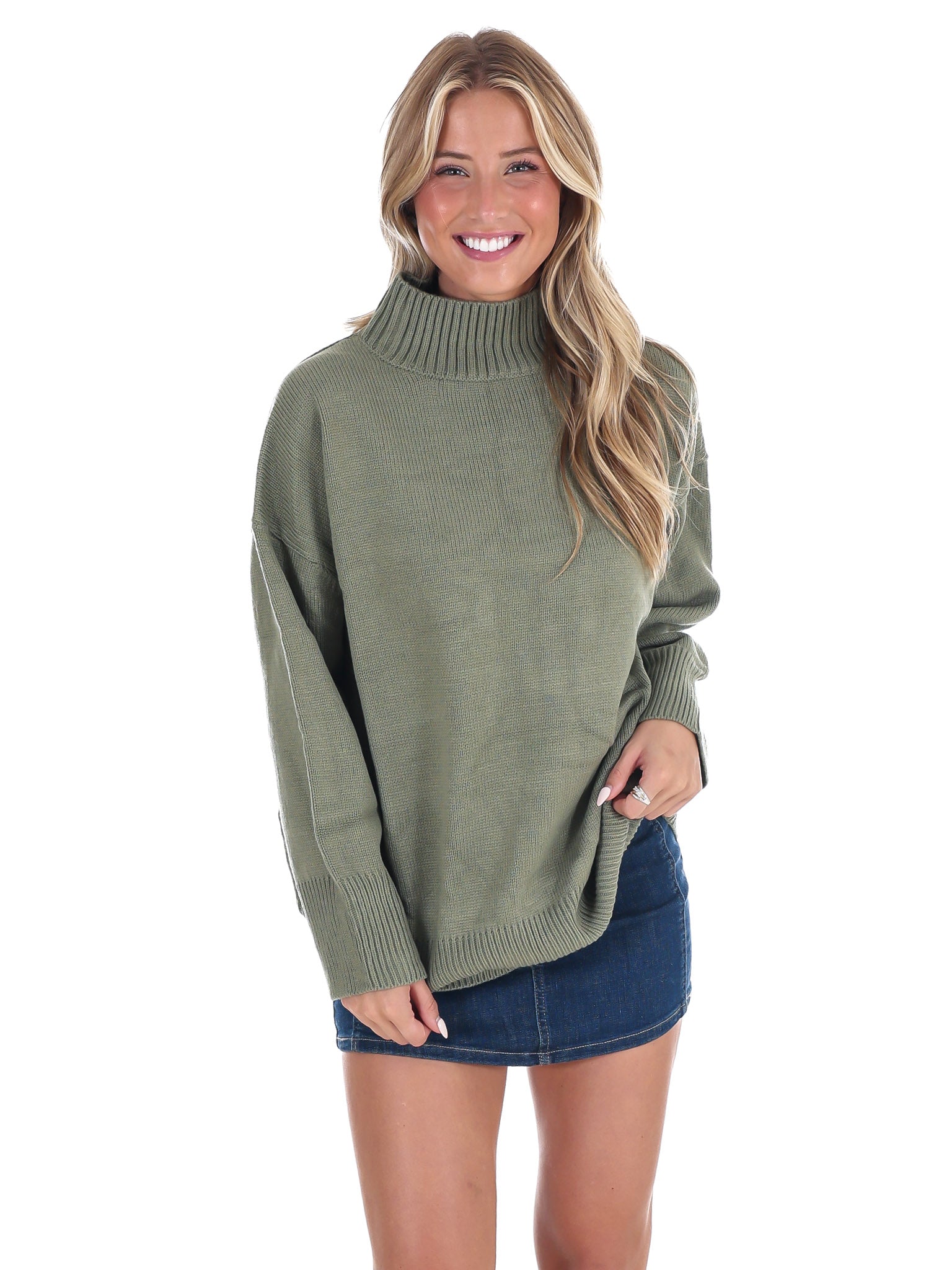 Maple Lane Mock Neck Sweater
