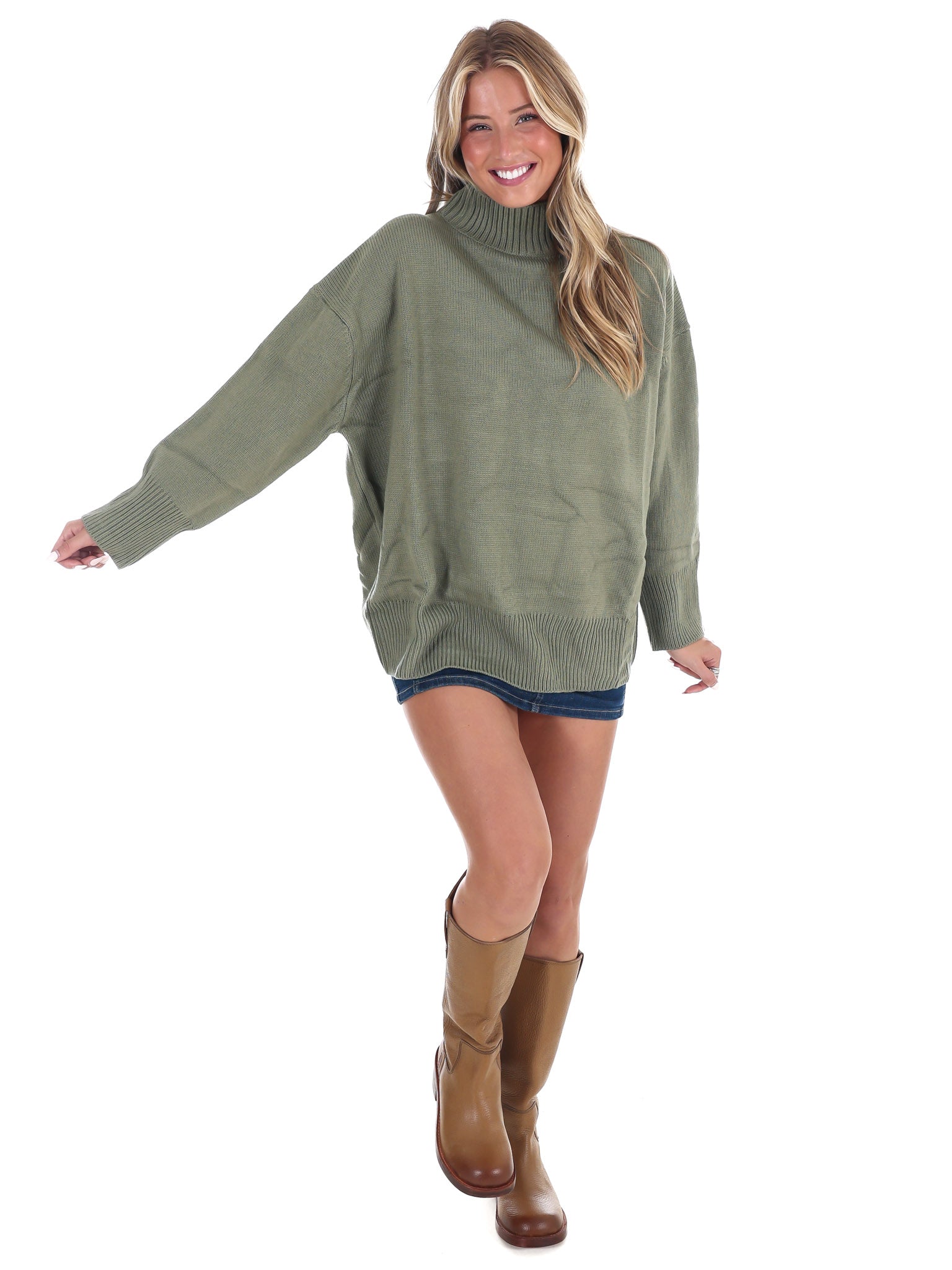 Maple Lane Mock Neck Sweater