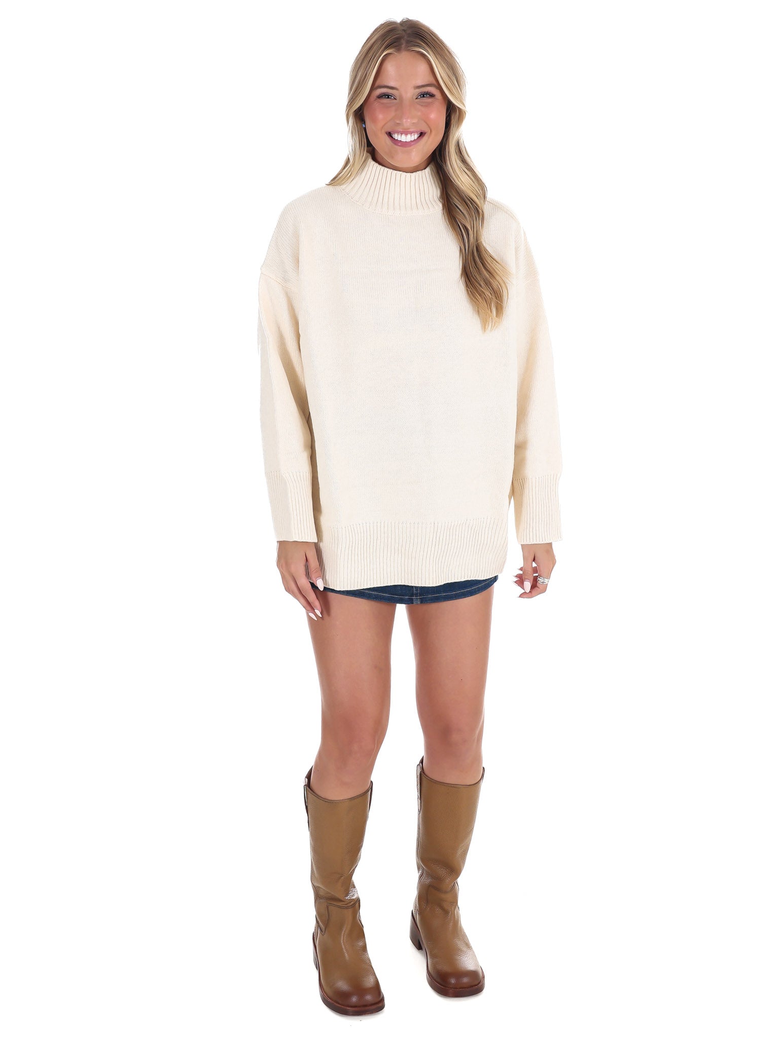 Maple Lane Mock Neck Sweater