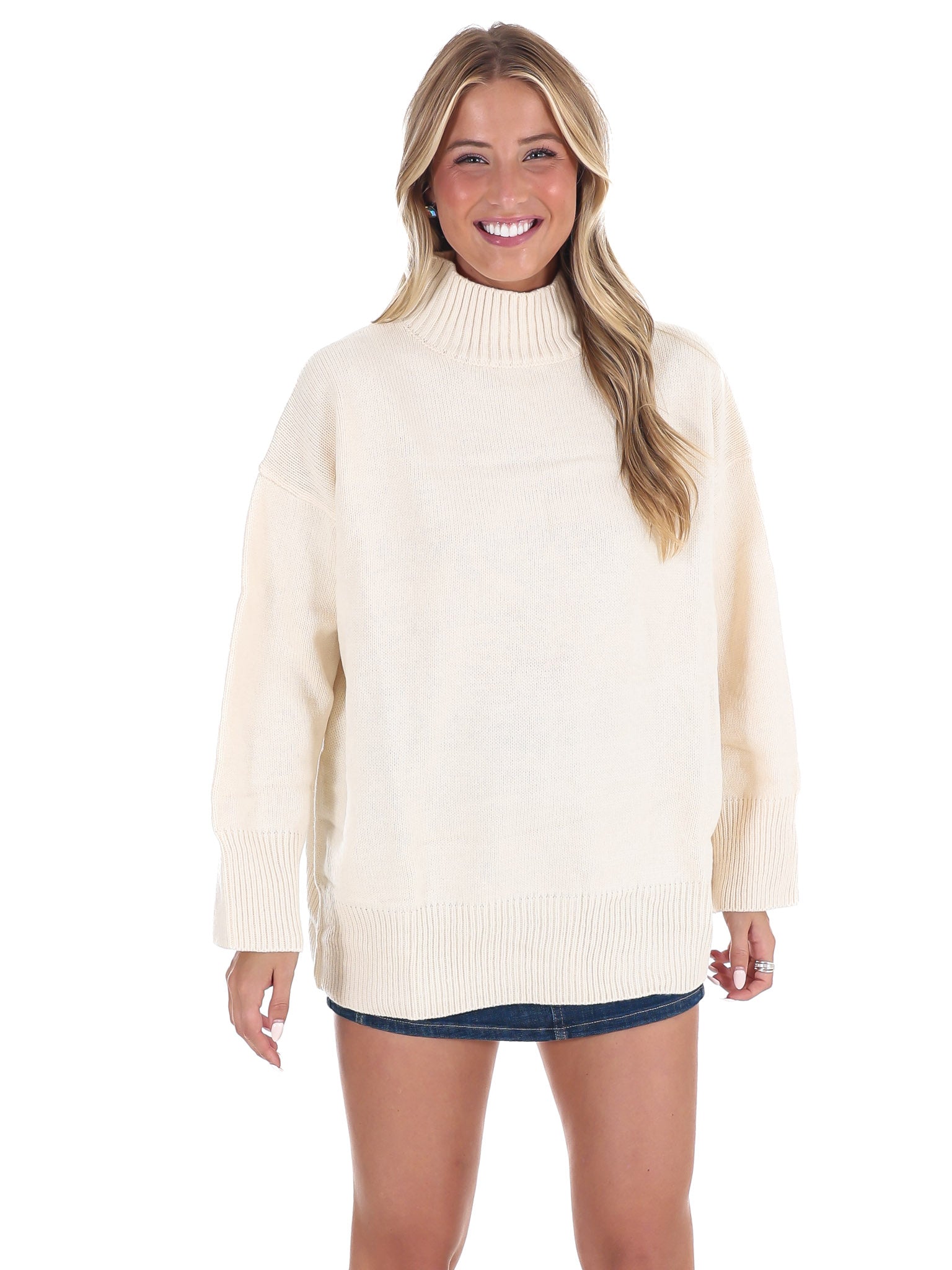 Maple Lane Mock Neck Sweater