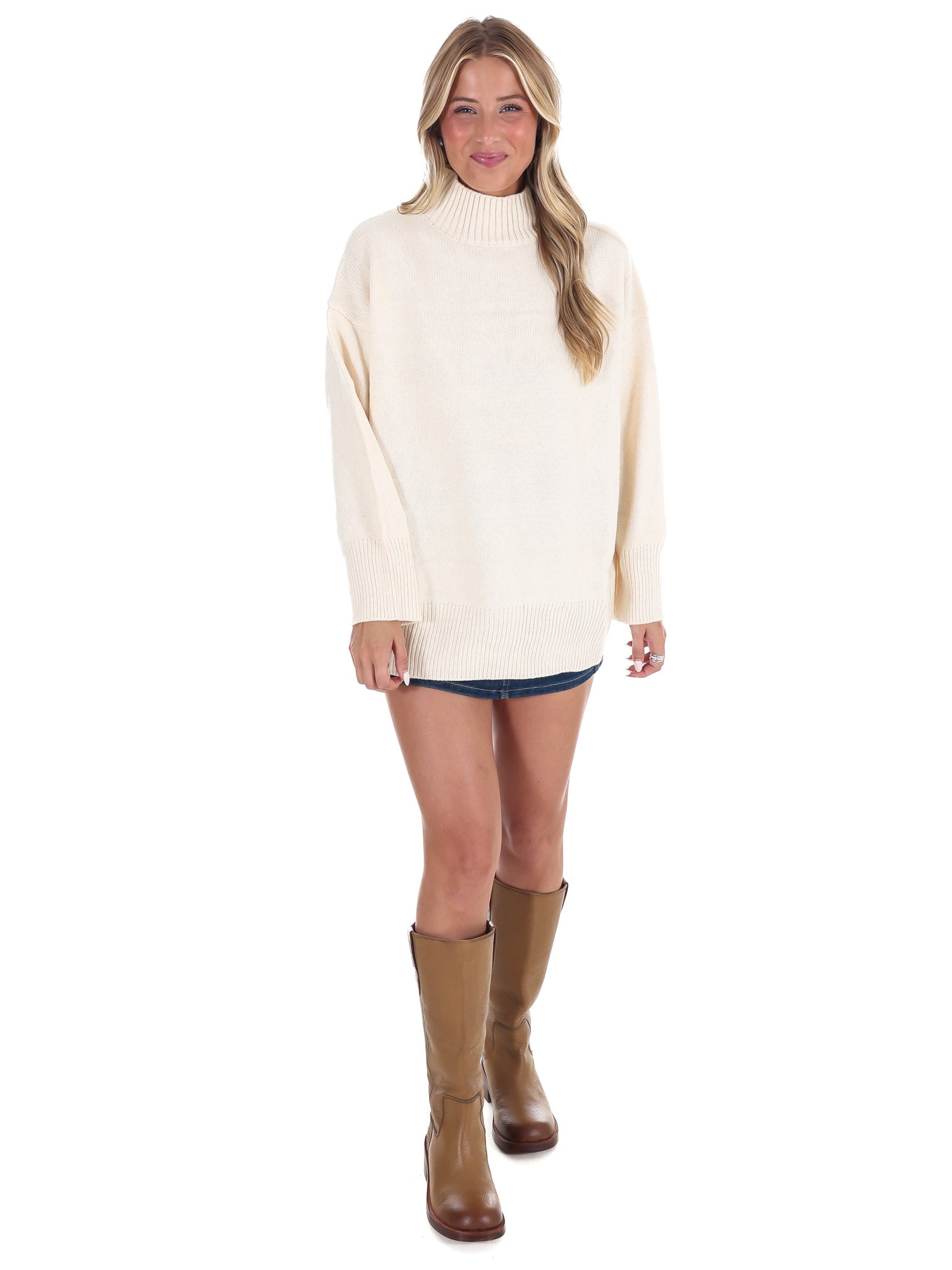 Maple Lane Mock Neck Sweater