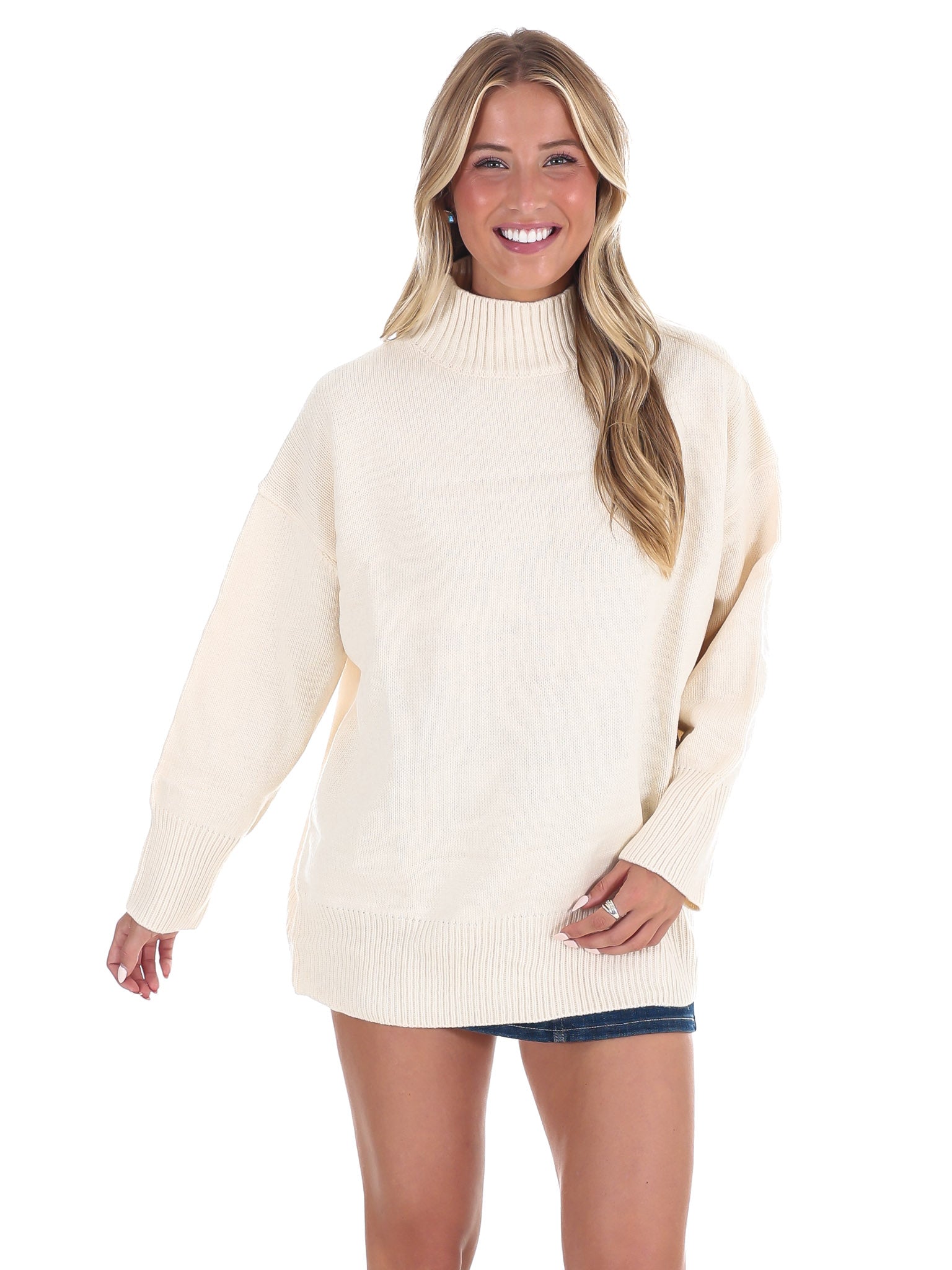 Maple Lane Mock Neck Sweater