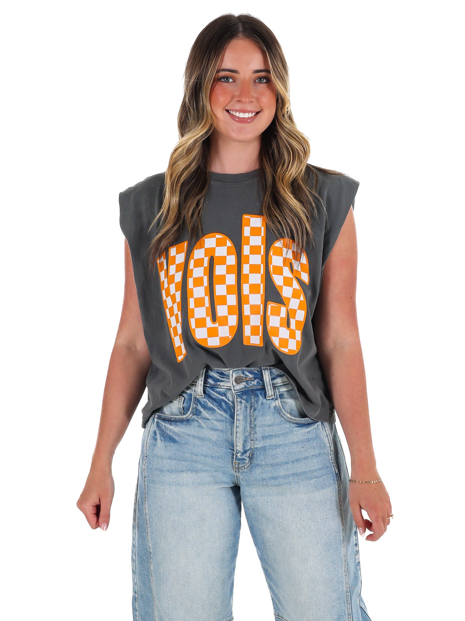 Tennessee VOLS Checkerboard Muscle Tank