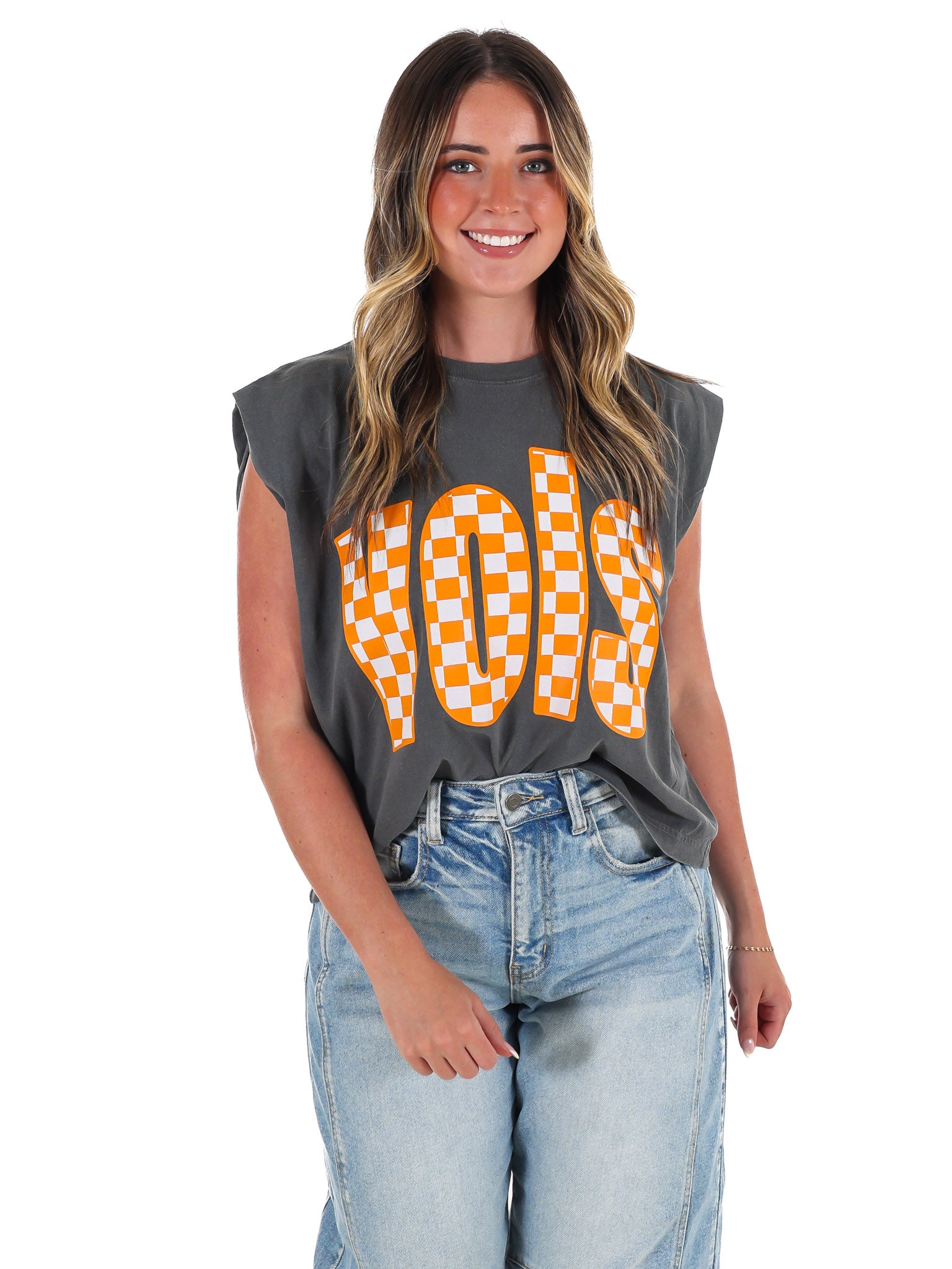 Tennessee VOLS Checkerboard Muscle Tank