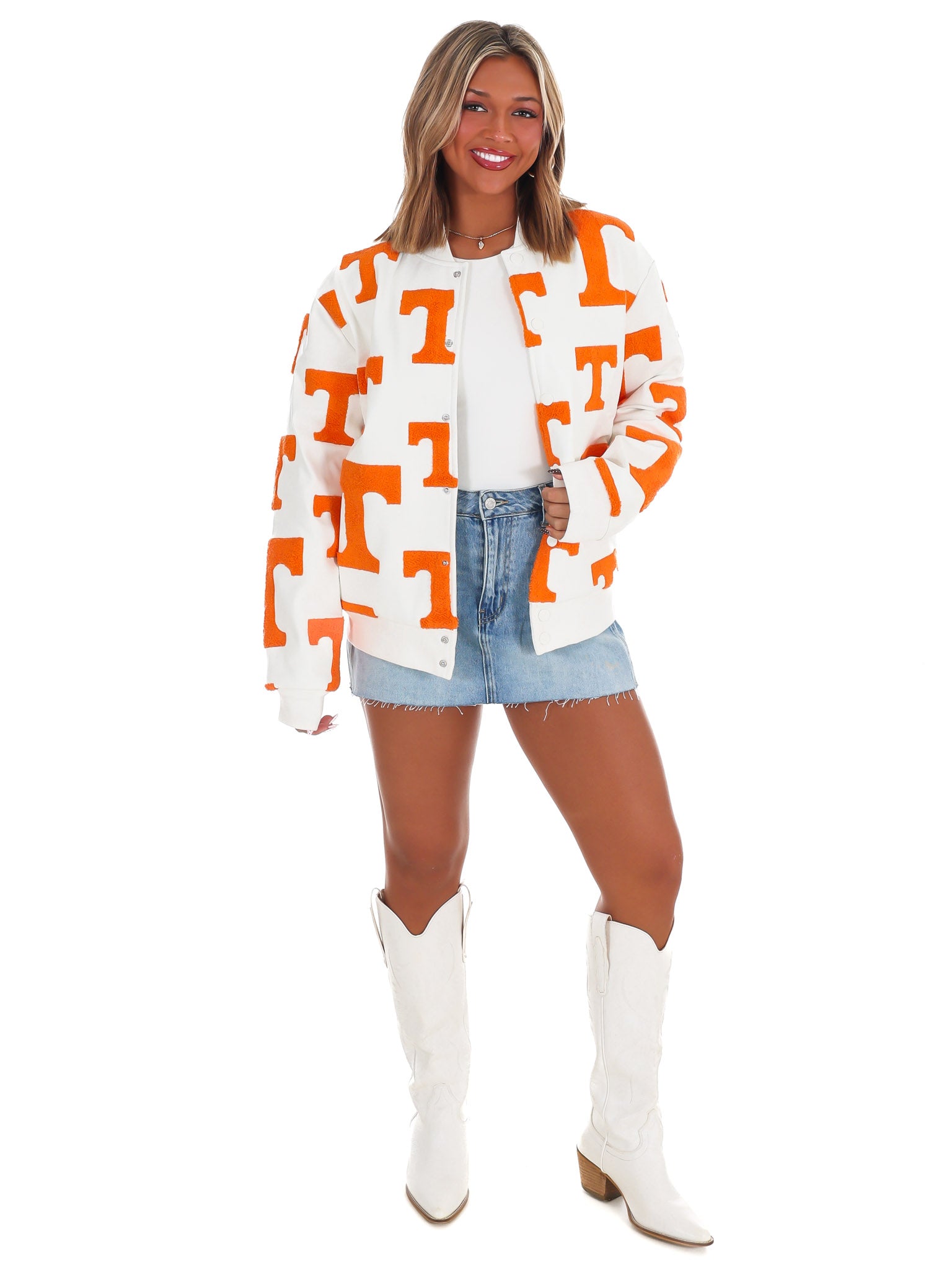 Tennessee Brigs Leather Bomber Jacket