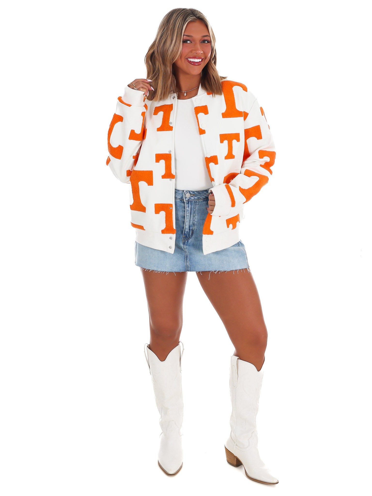 Tennessee Brigs Leather Bomber Jacket