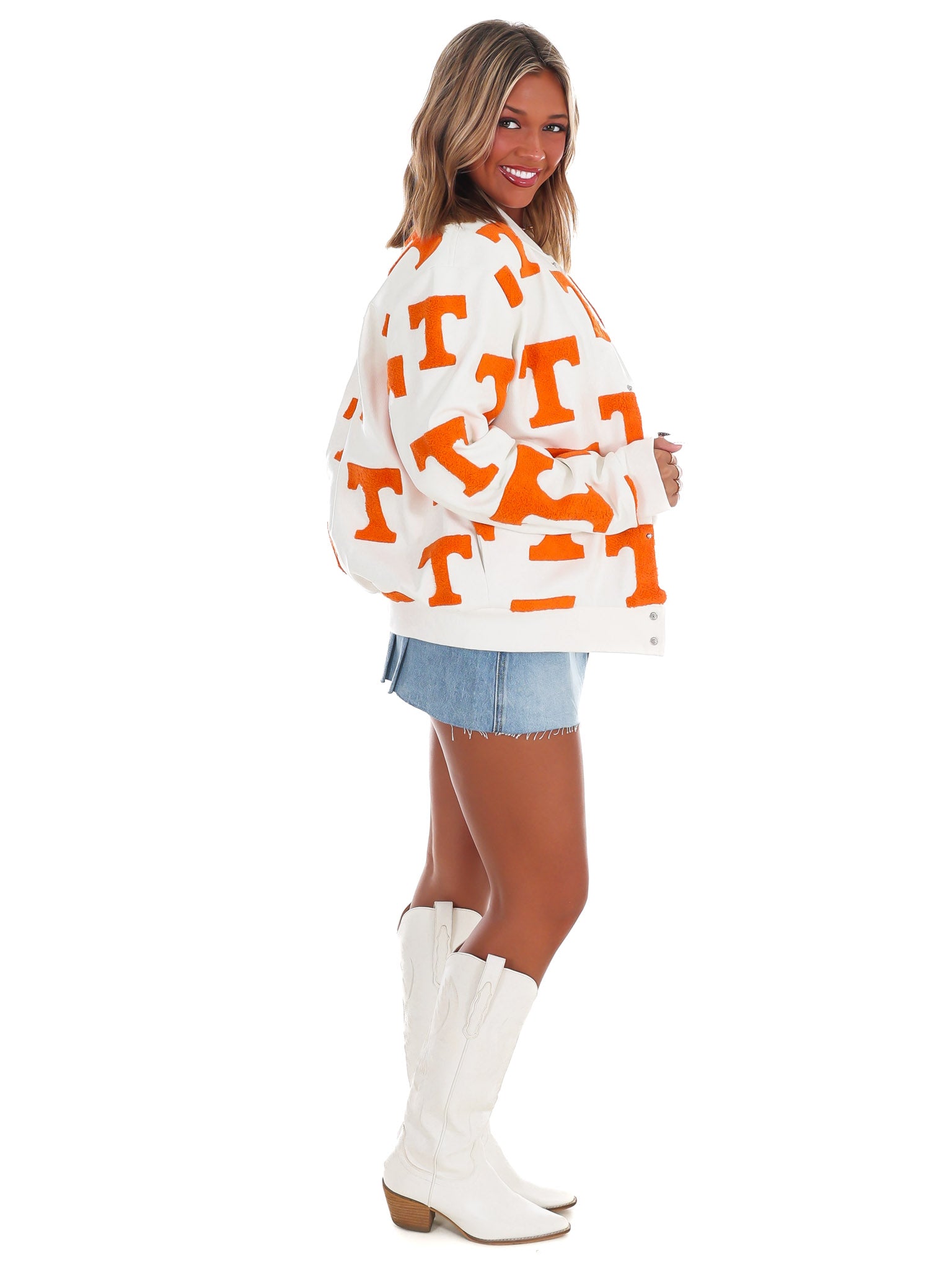 Tennessee Brigs Leather Bomber Jacket