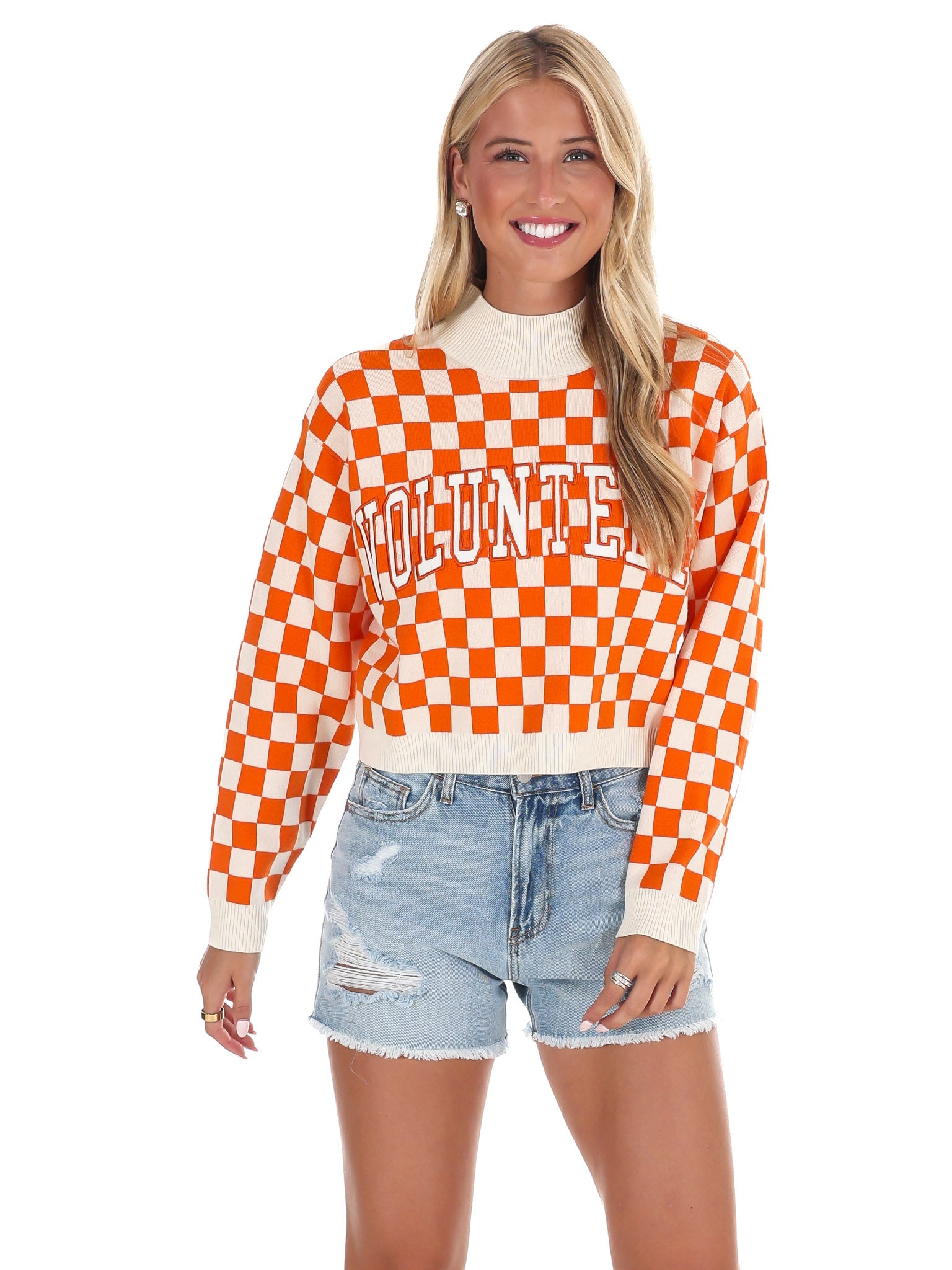 U Of Tennessee Checkerboard Sweater