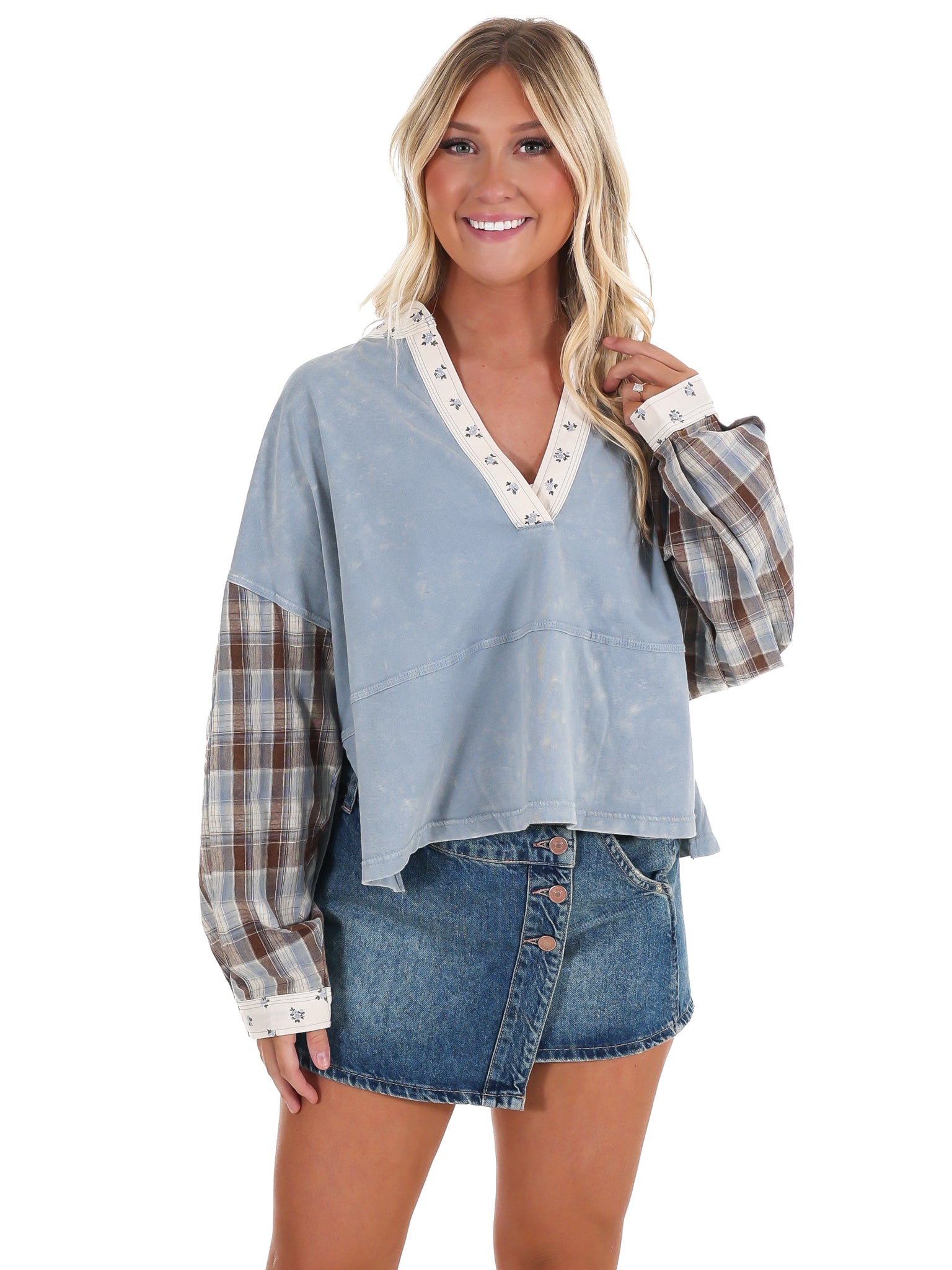 Stitched in Style Contrast Top