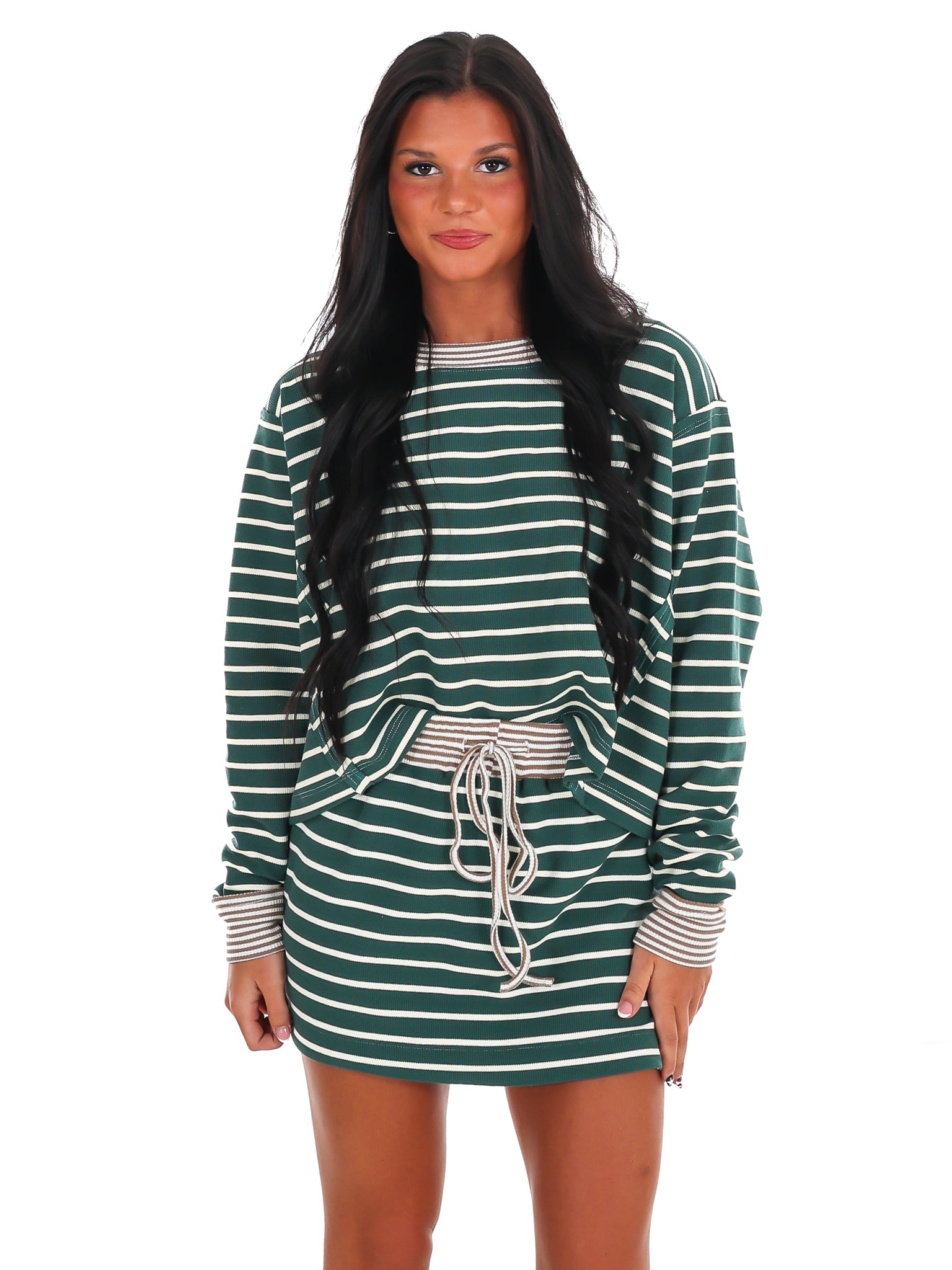 Cut to the Chase Stripe Two Piece Set