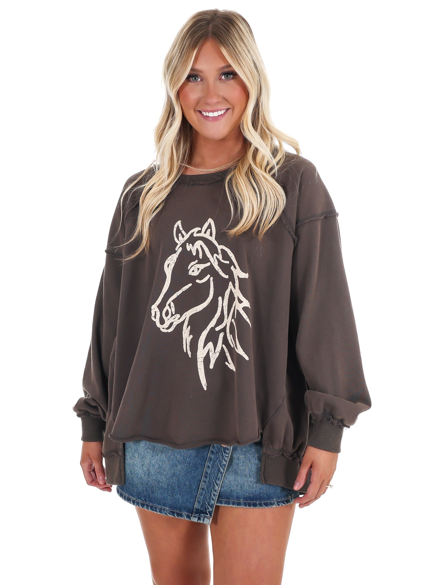 The Mustang Drop Shoulder Pullover