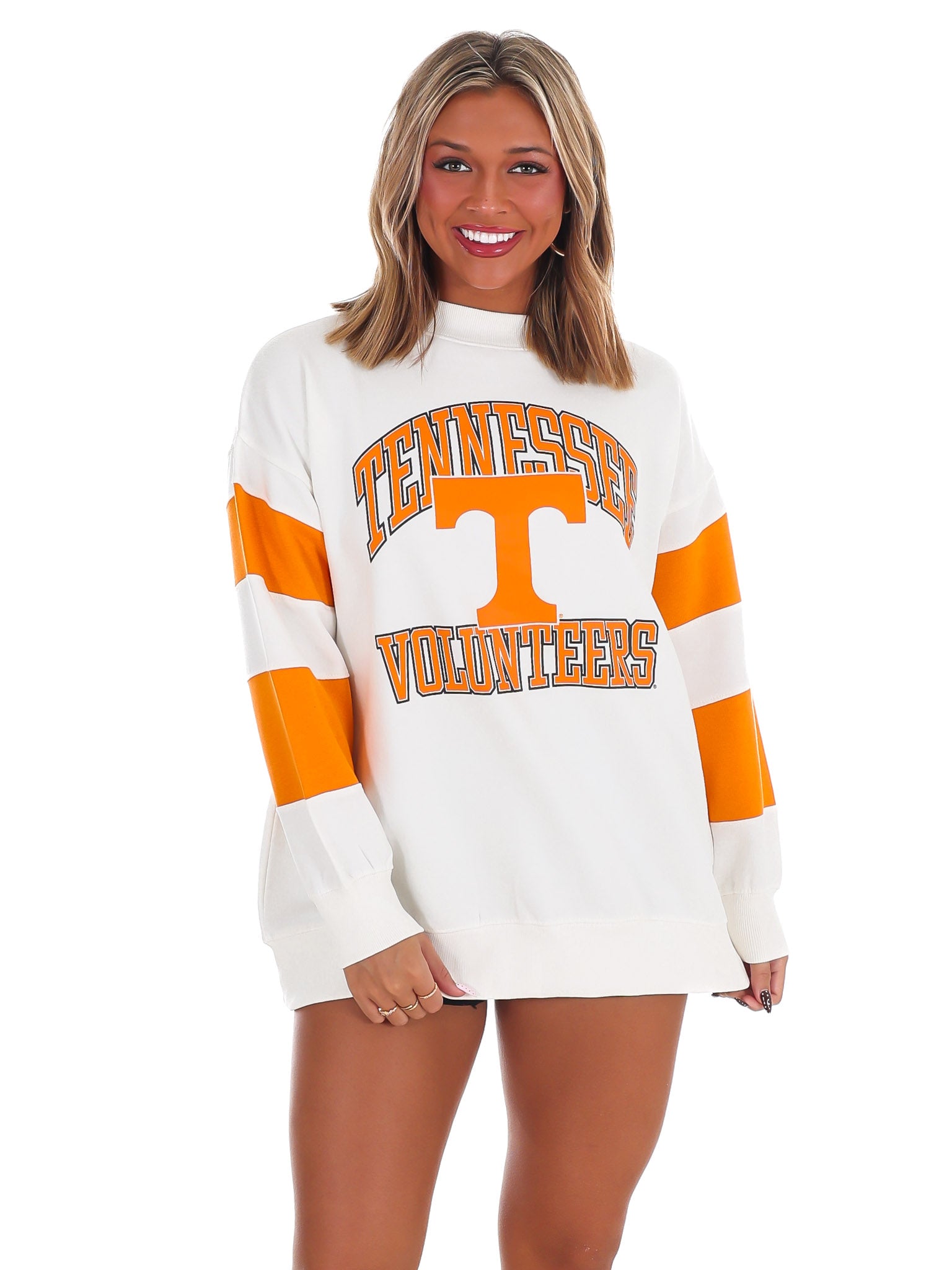 Tennessee Volunteers Sleeve Stripe Crewneck Pullover