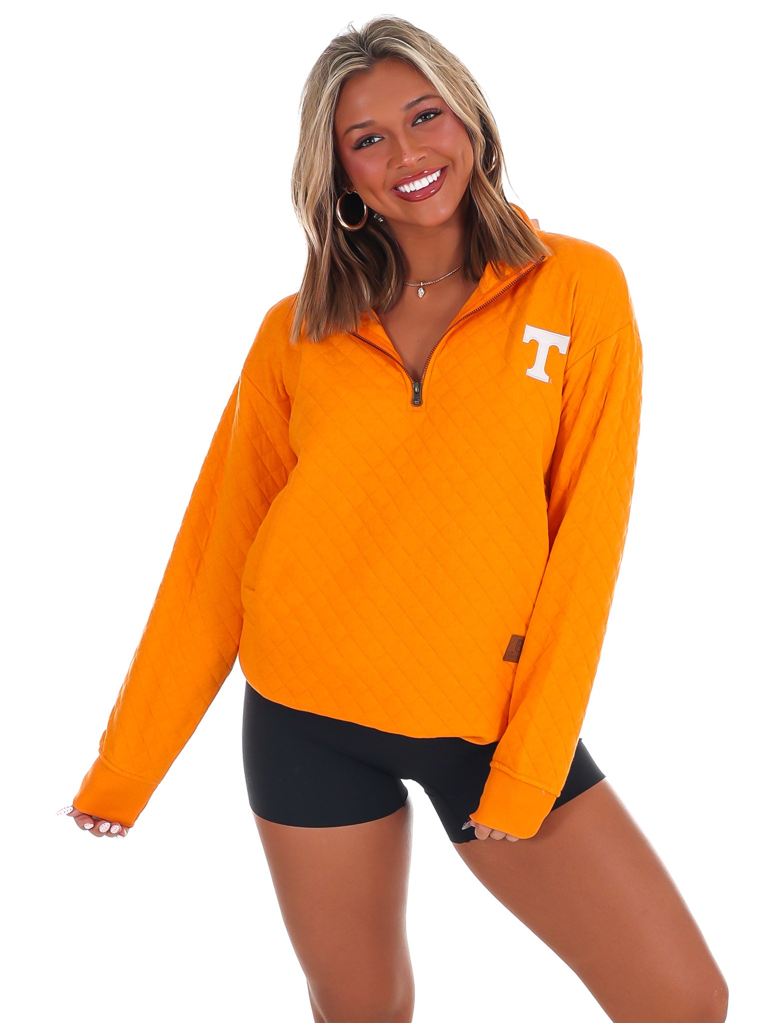 Power T Quilted Quarter Zip Pullover