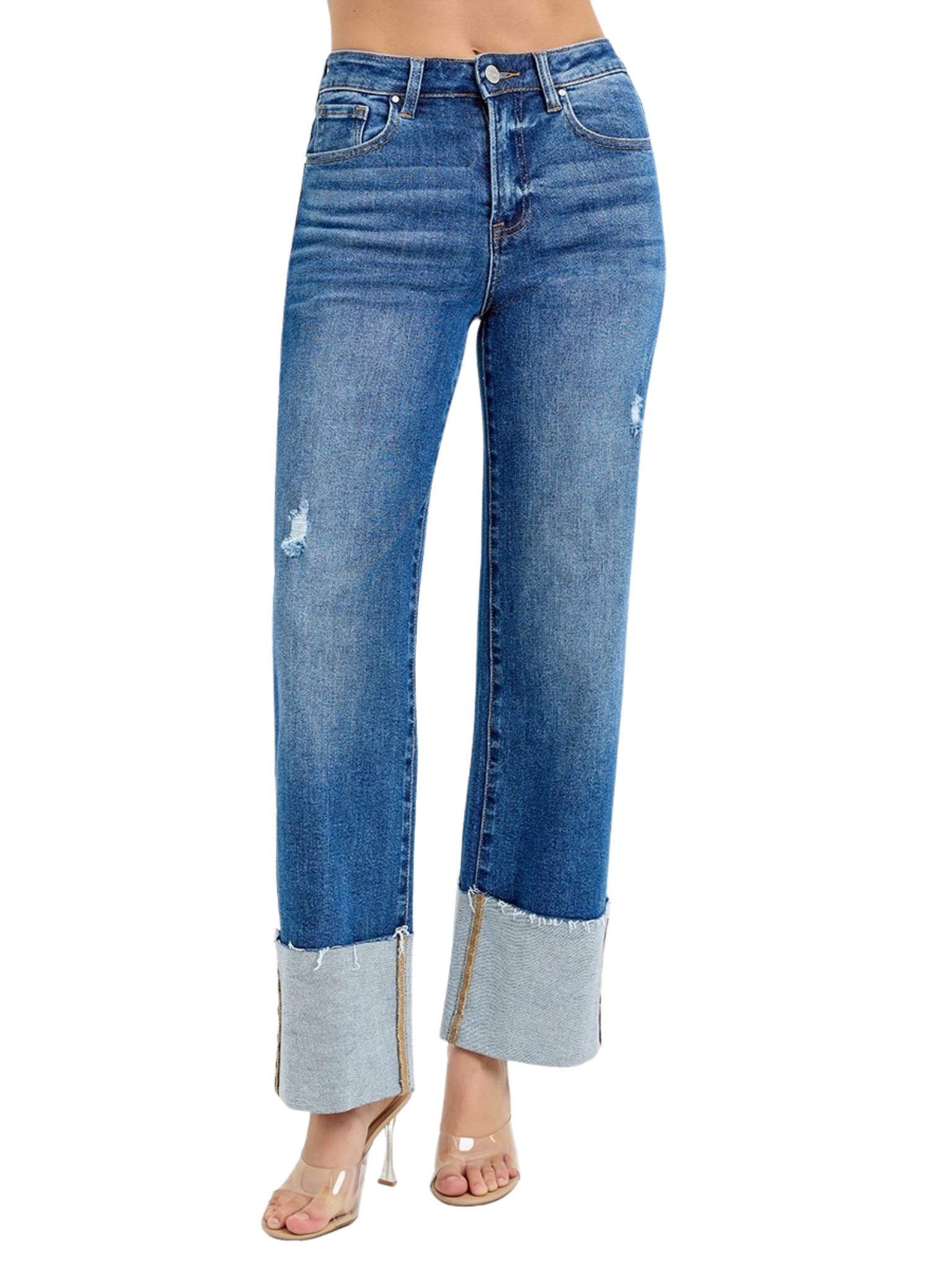 Laid Back Blues Cuffed Jeans